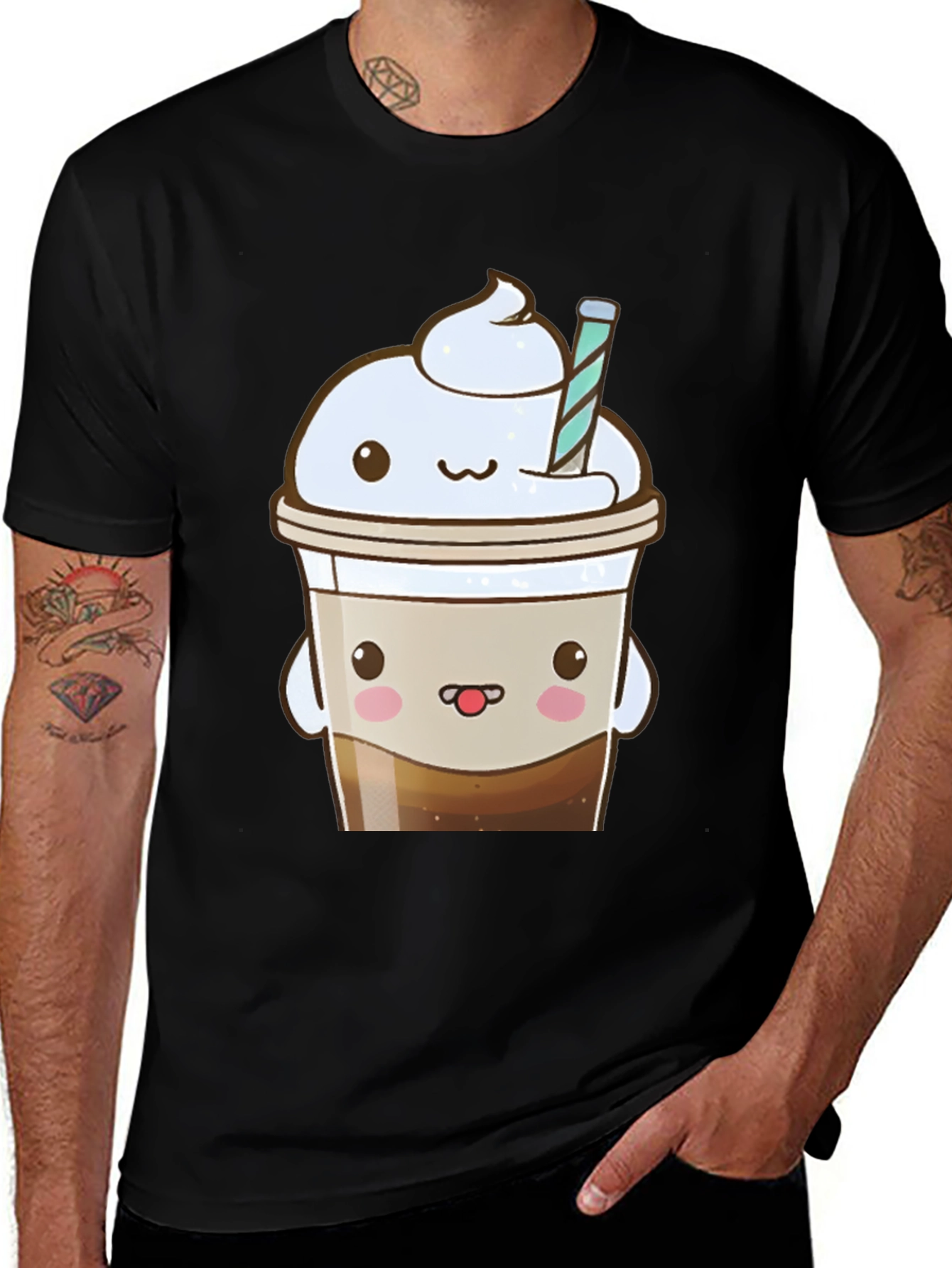 Variant 26 of Kawaii Coffee T-Shirt - Cute Cartoon Beverage Tee