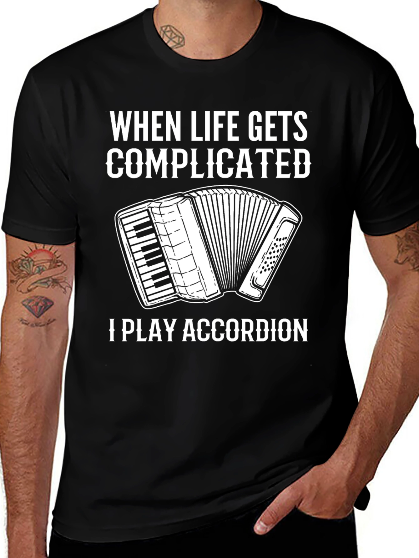 Variant 13 of Complicated? I Play Accordion T-Shirt