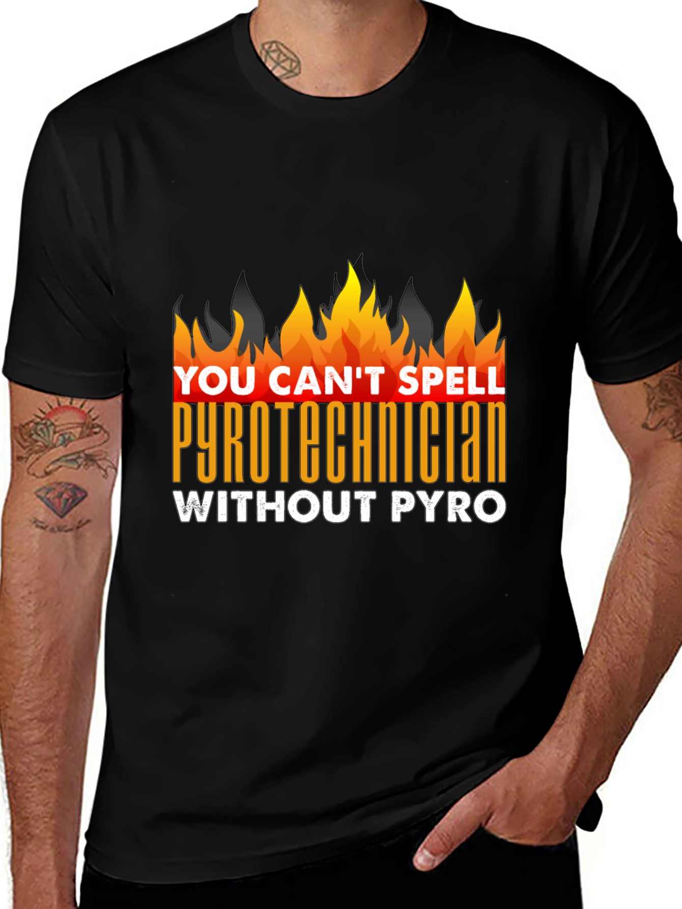 Variant 27 of Pyrotechnician T-Shirt - 'Without Pyro' Funny Tee