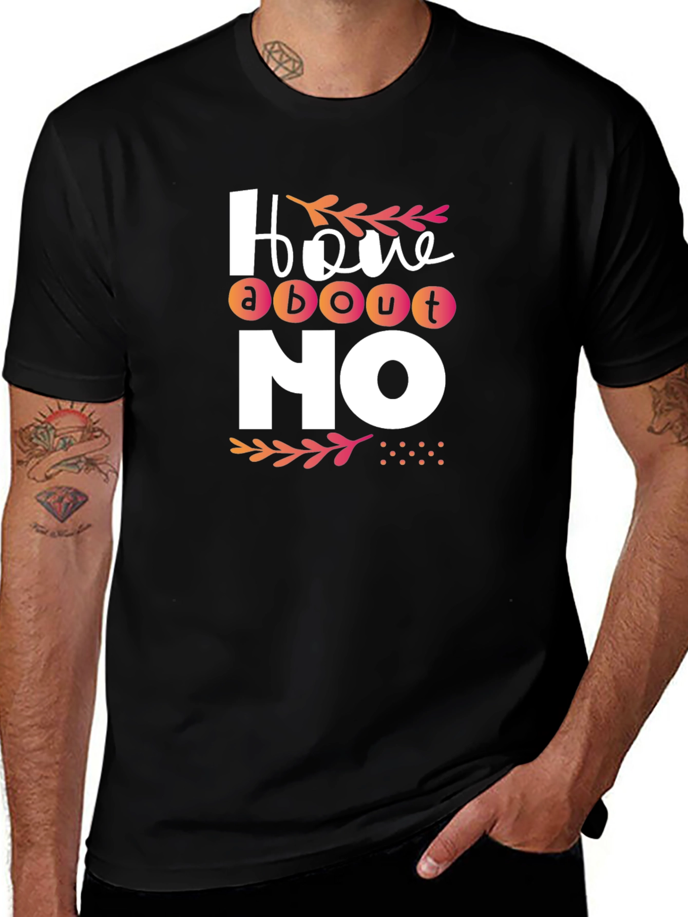 Variant 13 of How About No Funny Graphic Tee Shirt