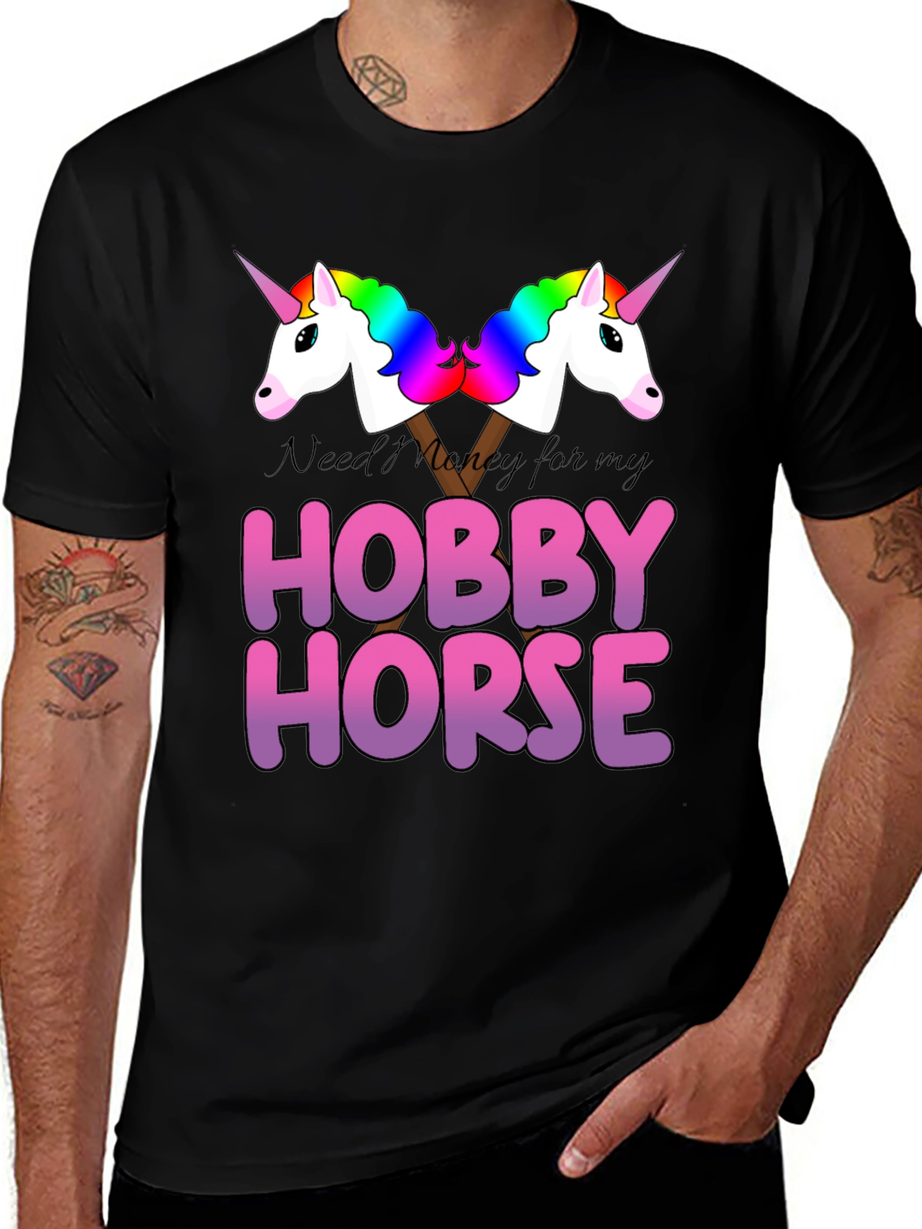 Variant 4 of Hobby Horse Unicorn Graphic T-Shirt