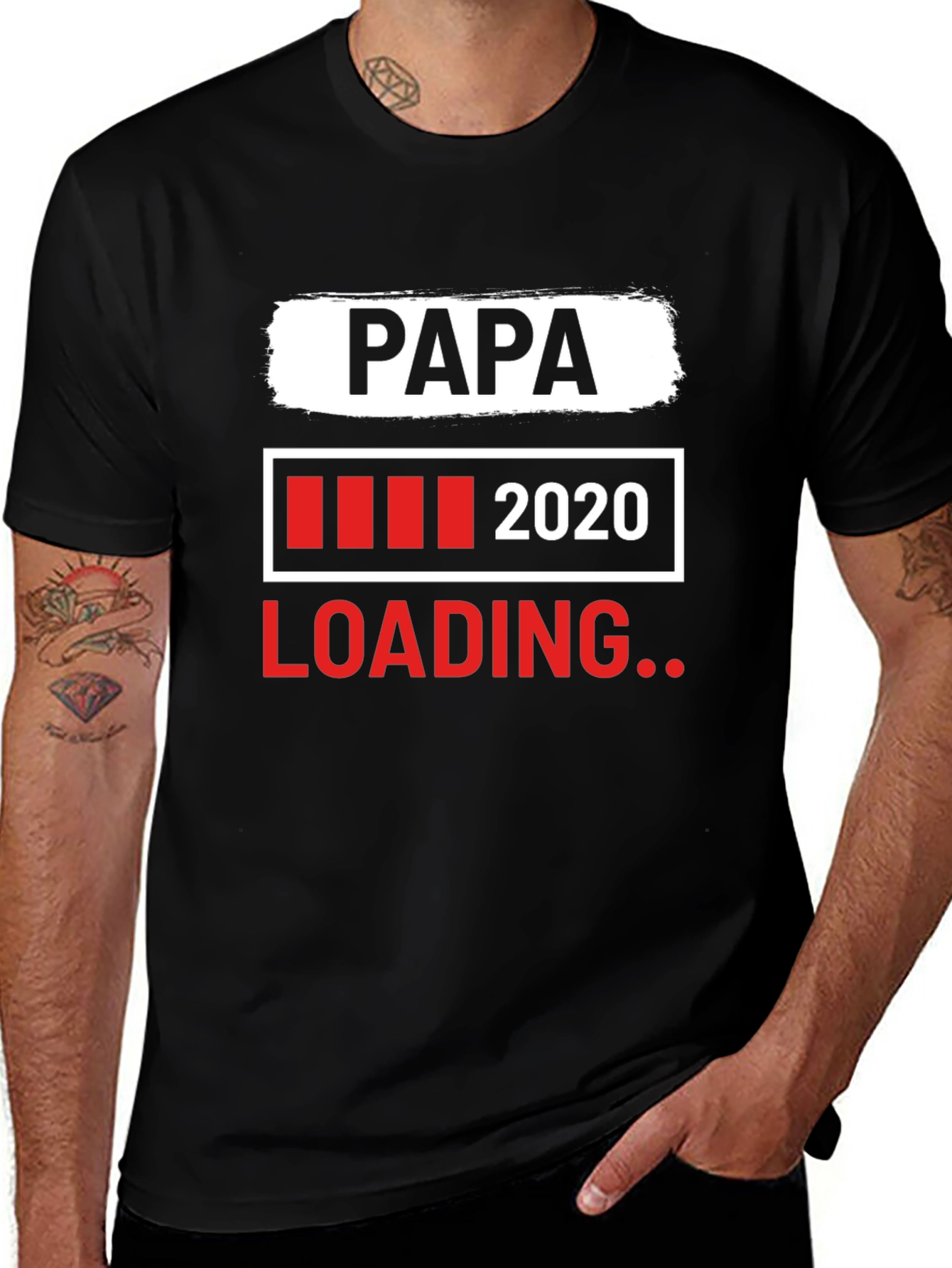 Variant 21 of Papa Loading 2020 Black Graphic T-Shirt