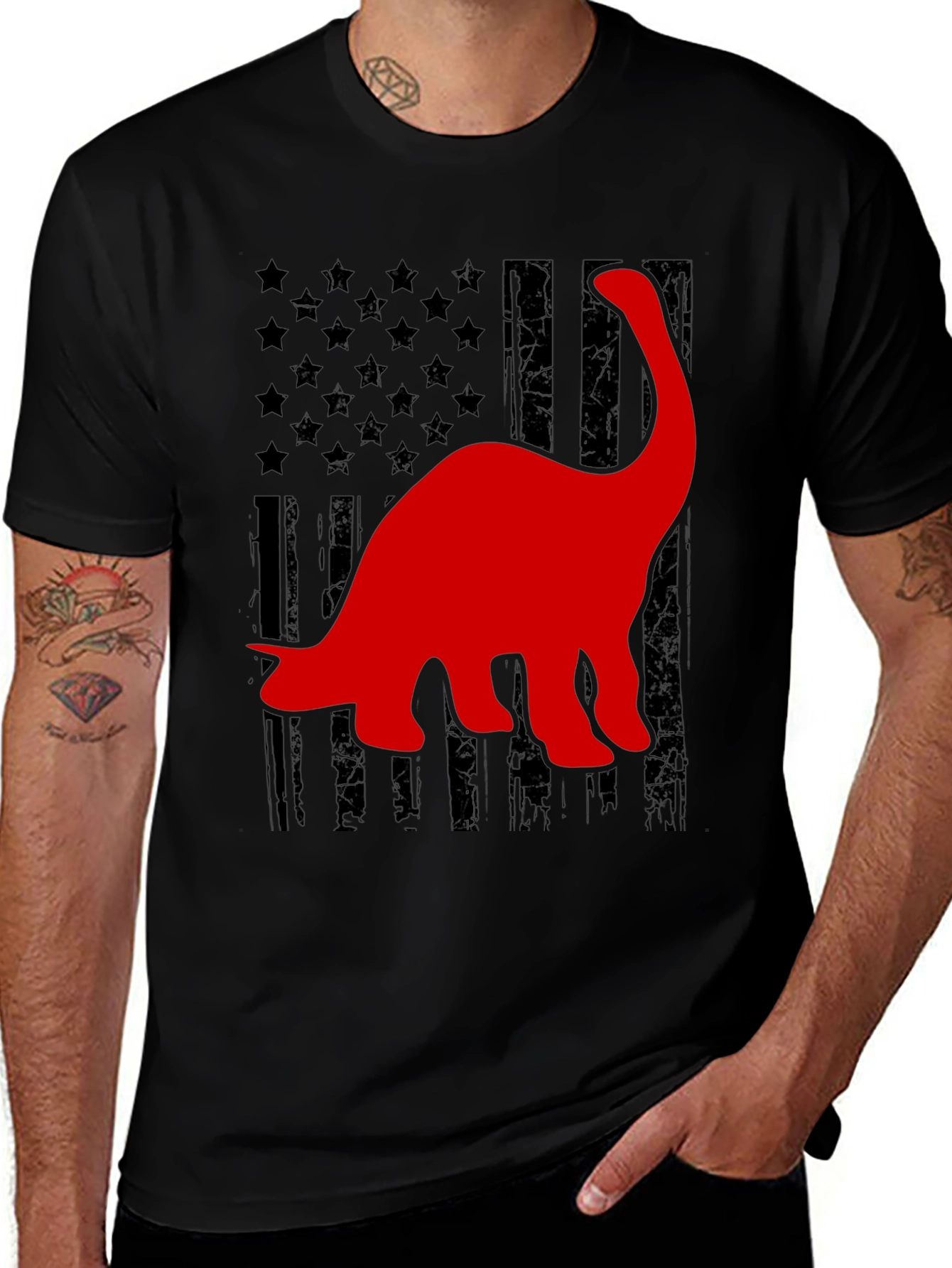 Variant 3 of Dino Flag Graphic Tee