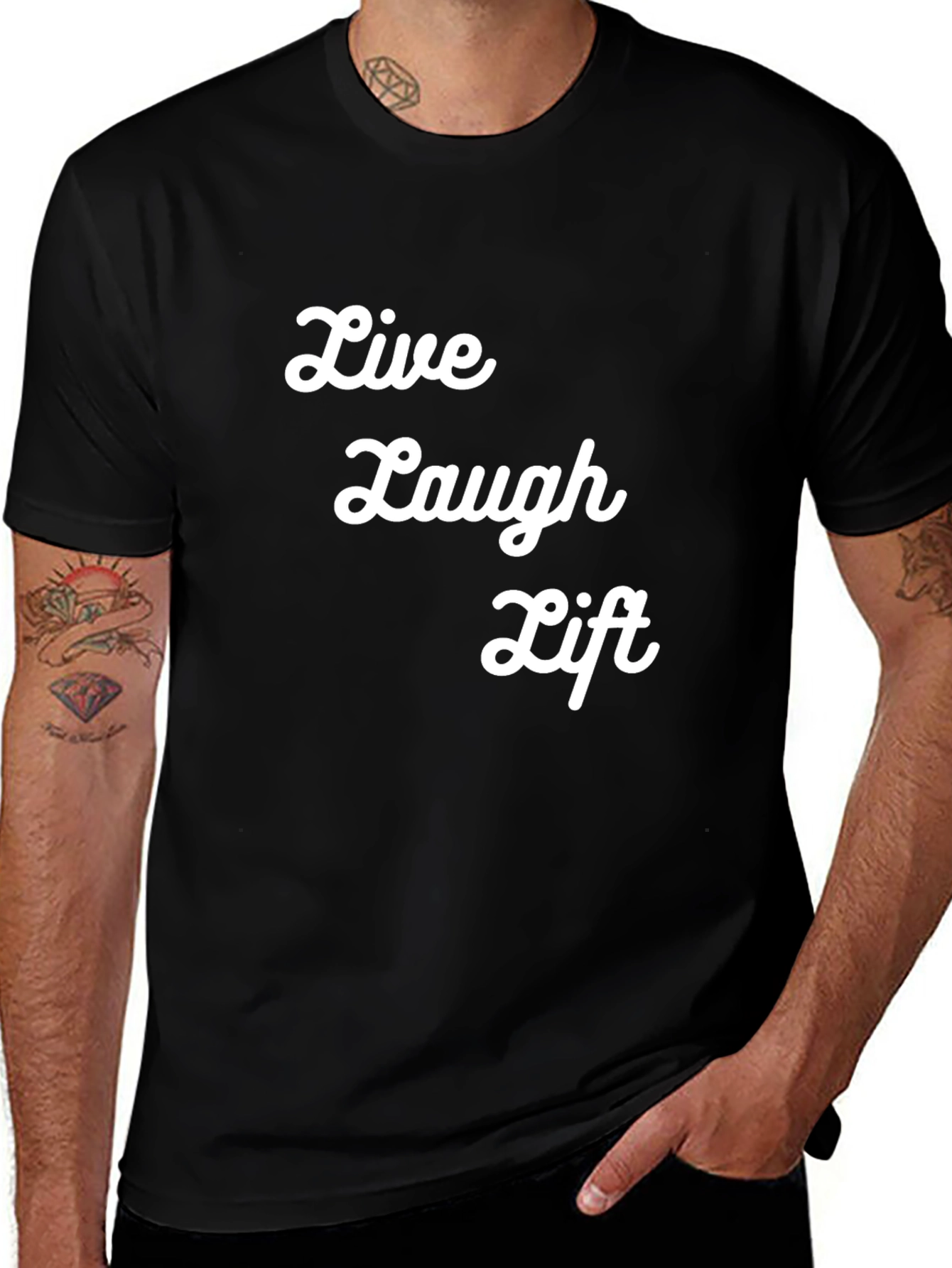 Variant 24 of Live Laugh Lift Black Graphic Tee