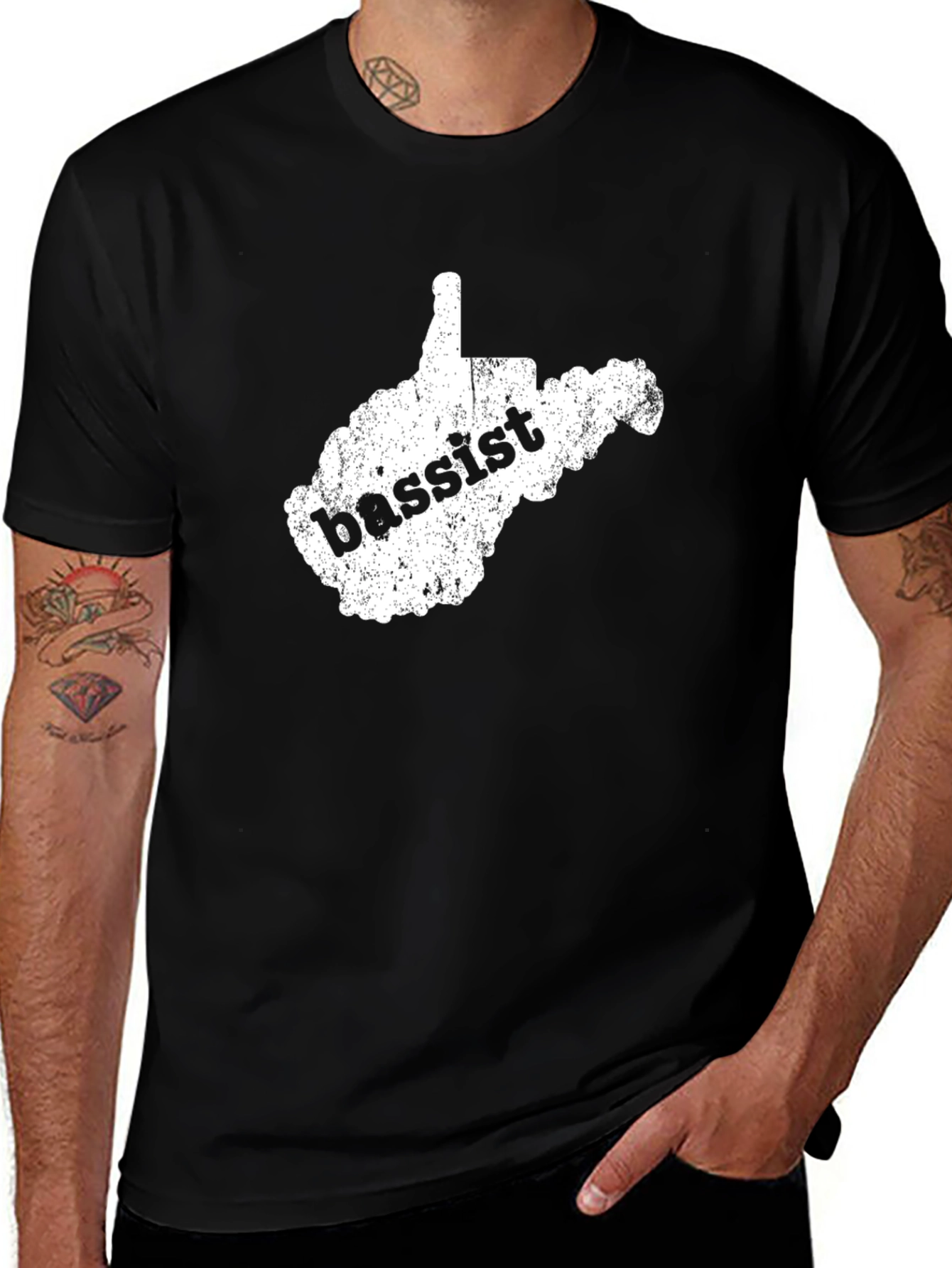 Variant 13 of West Virginia Bassist Black T-Shirt