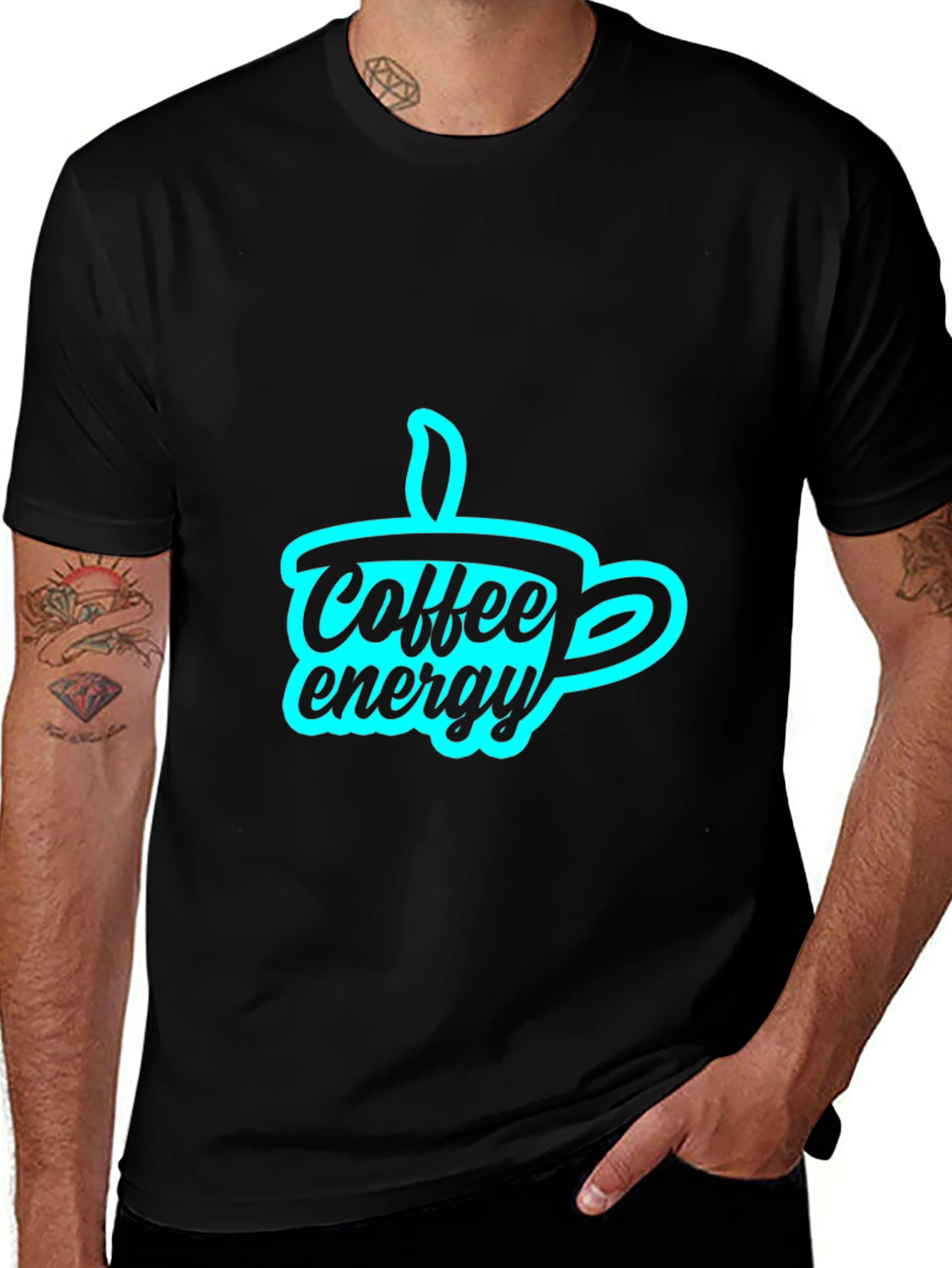 Variant 29 of Coffee Energy Black Graphic T-Shirt