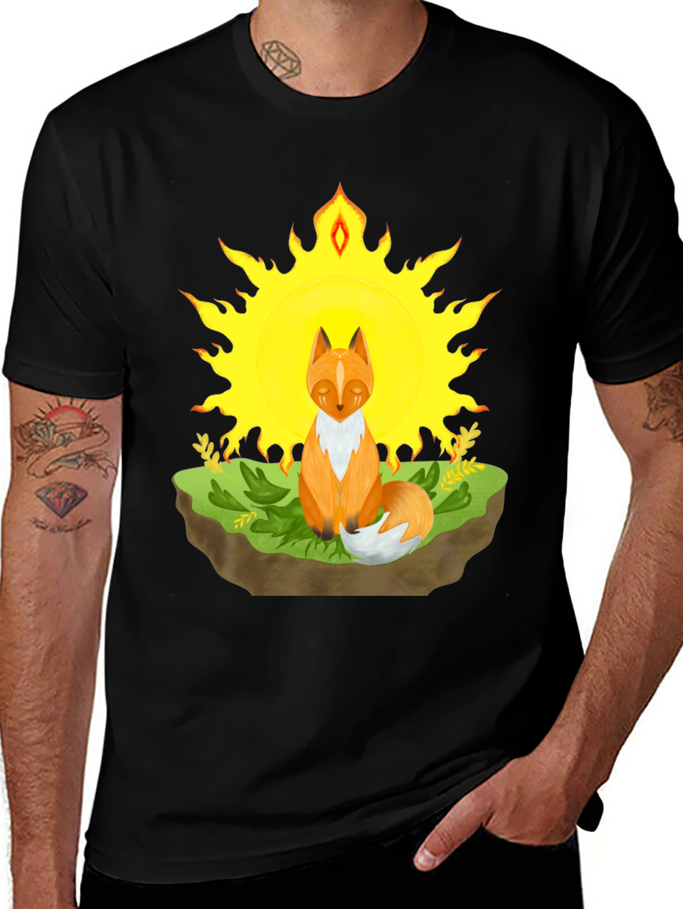 Variant 19 of Fox Sun T-Shirt - Unique Graphic Tee