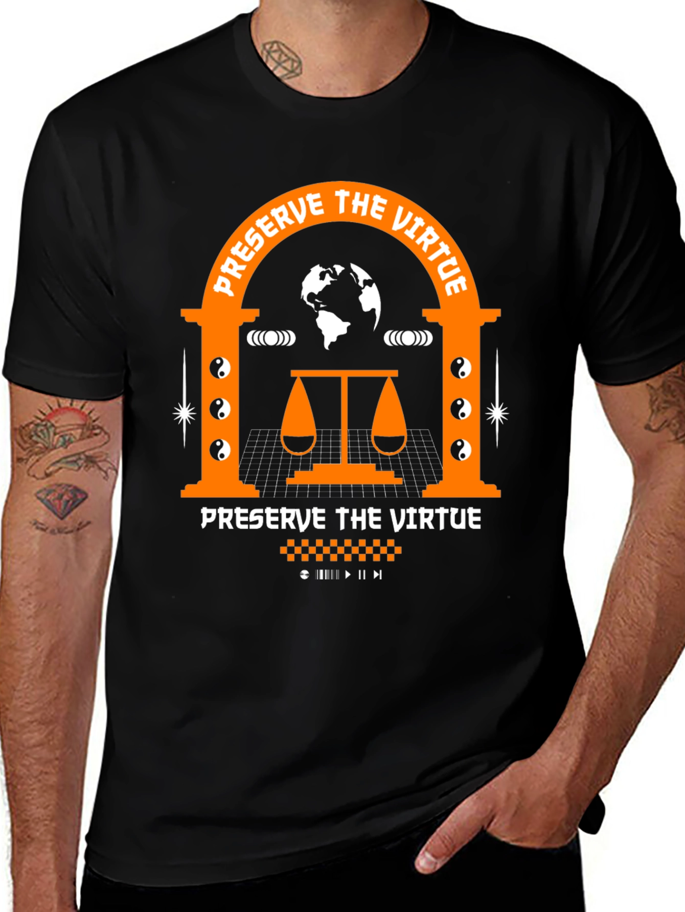 Variant 25 of Preserve The Virtue Graphic T-Shirt - Balance & Harmony Tee