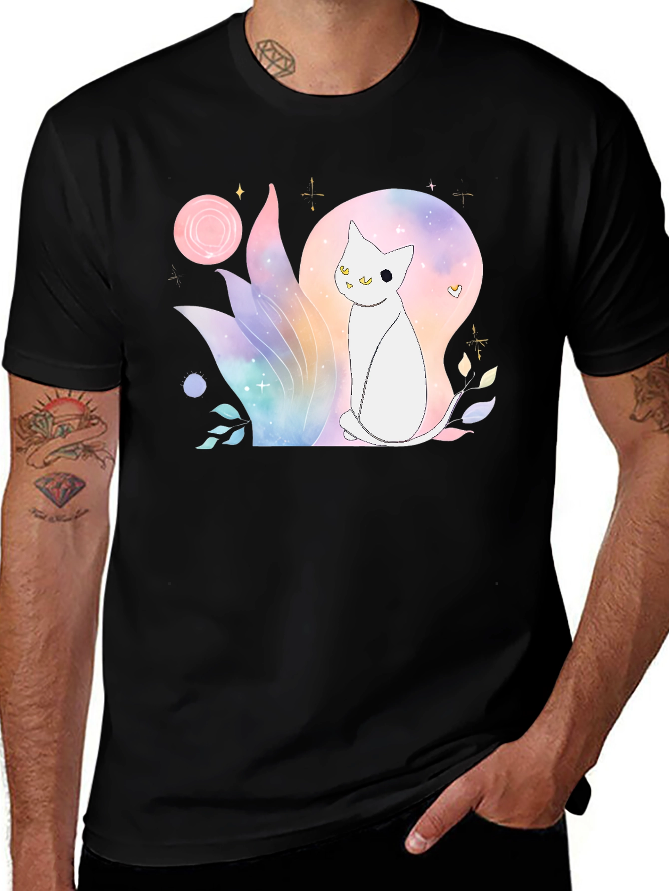 Variant 15 of Watercolor Cat Graphic T-Shirt