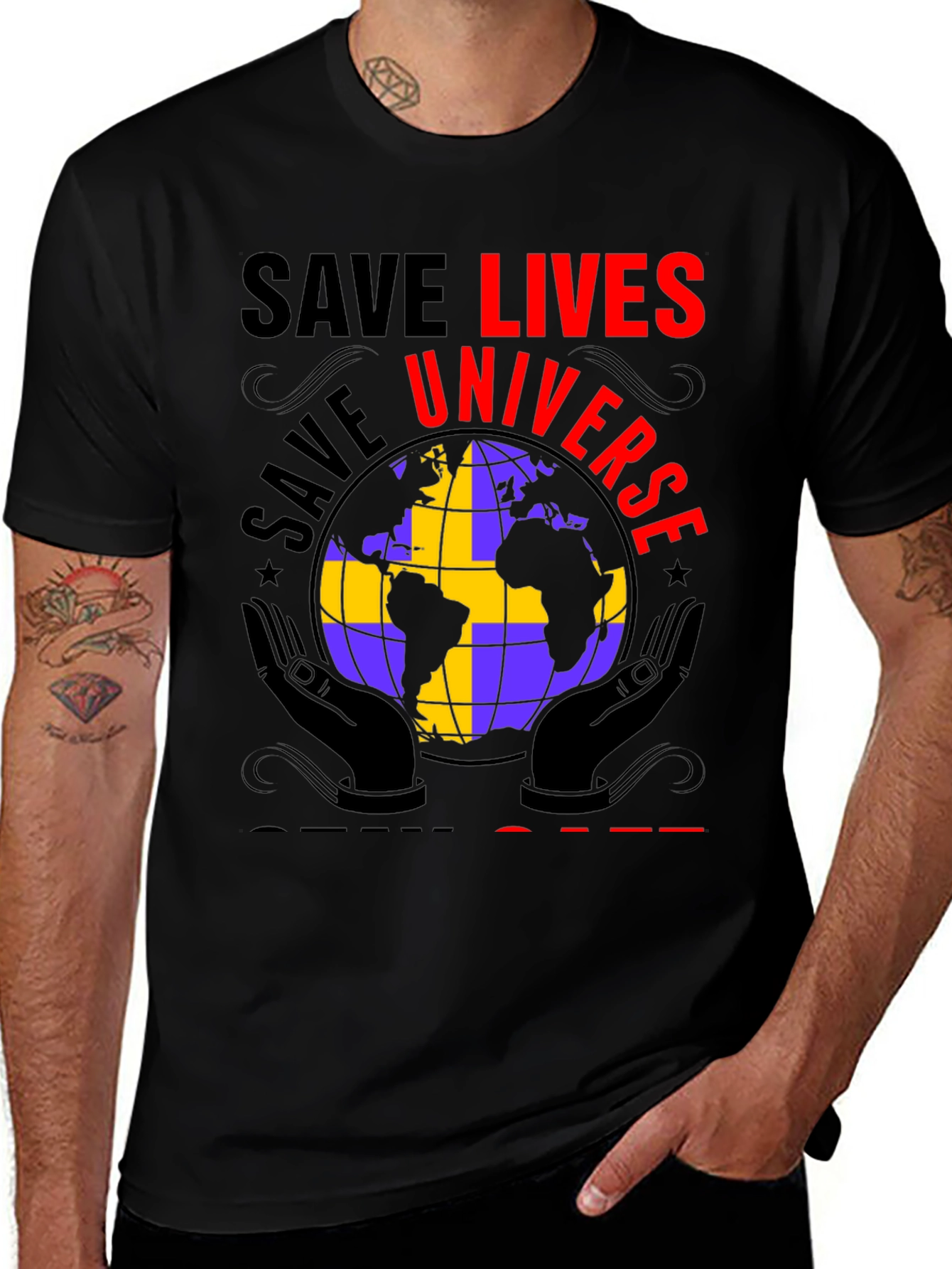 Variant 23 of Save Lives Universe Graphic Tee