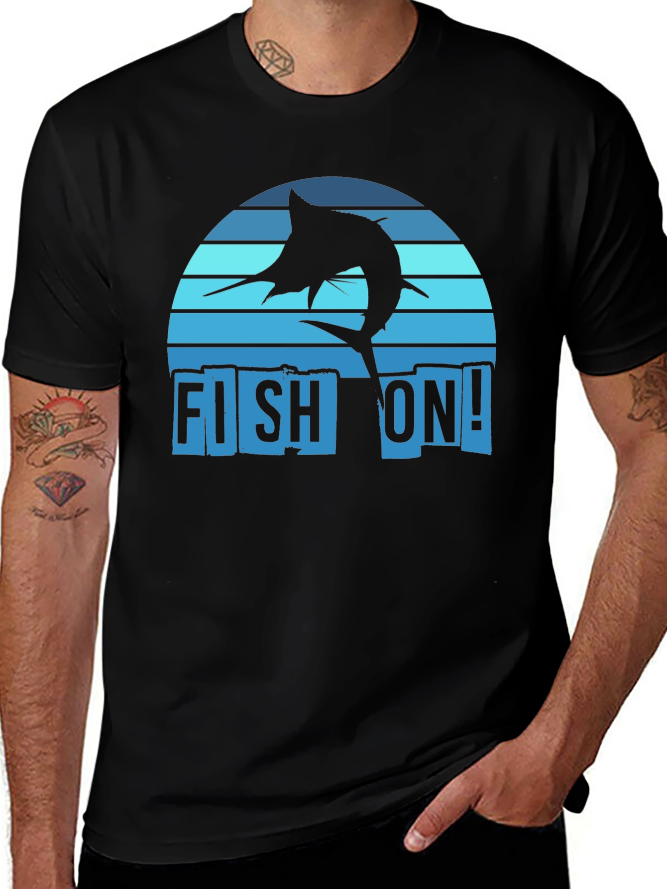 Variant 17 of Fish On! Graphic Tee - Fishing T-Shirt