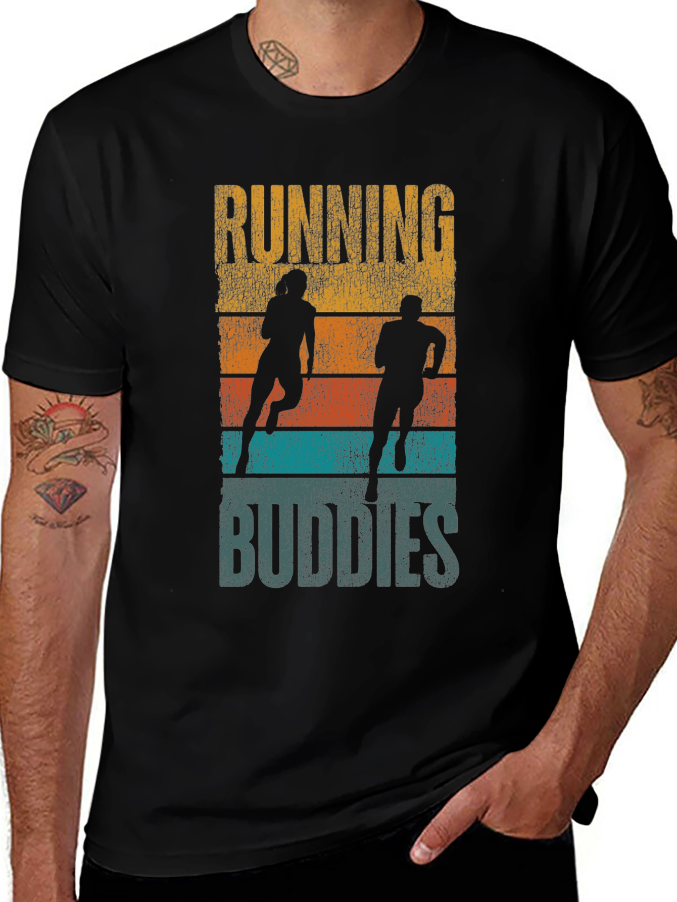 Variant 16 of Running Buddies Retro Graphic T-Shirt