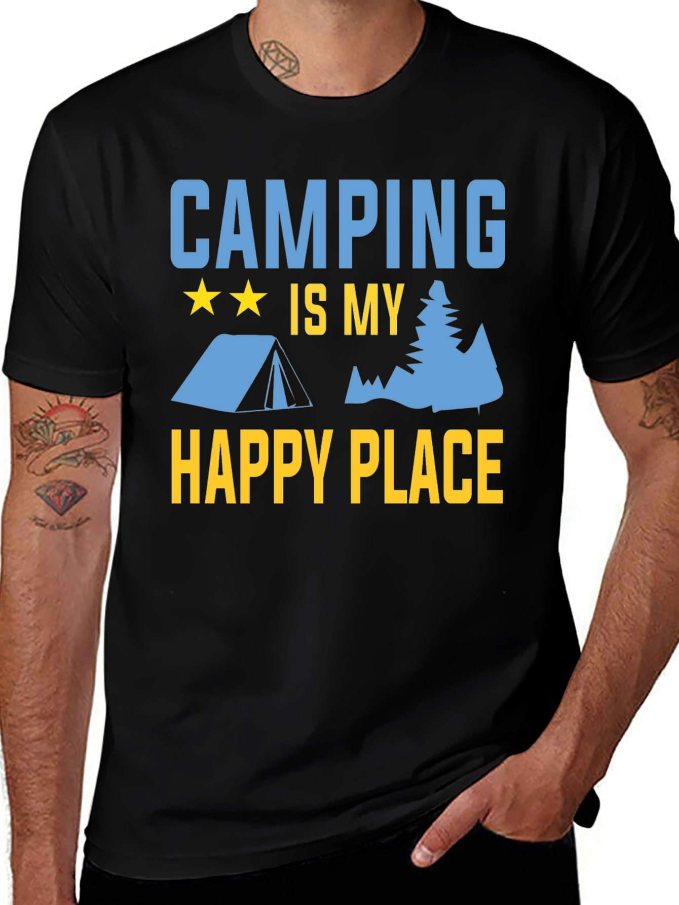 Variant 10 of Camping is My Happy Place Graphic Tee