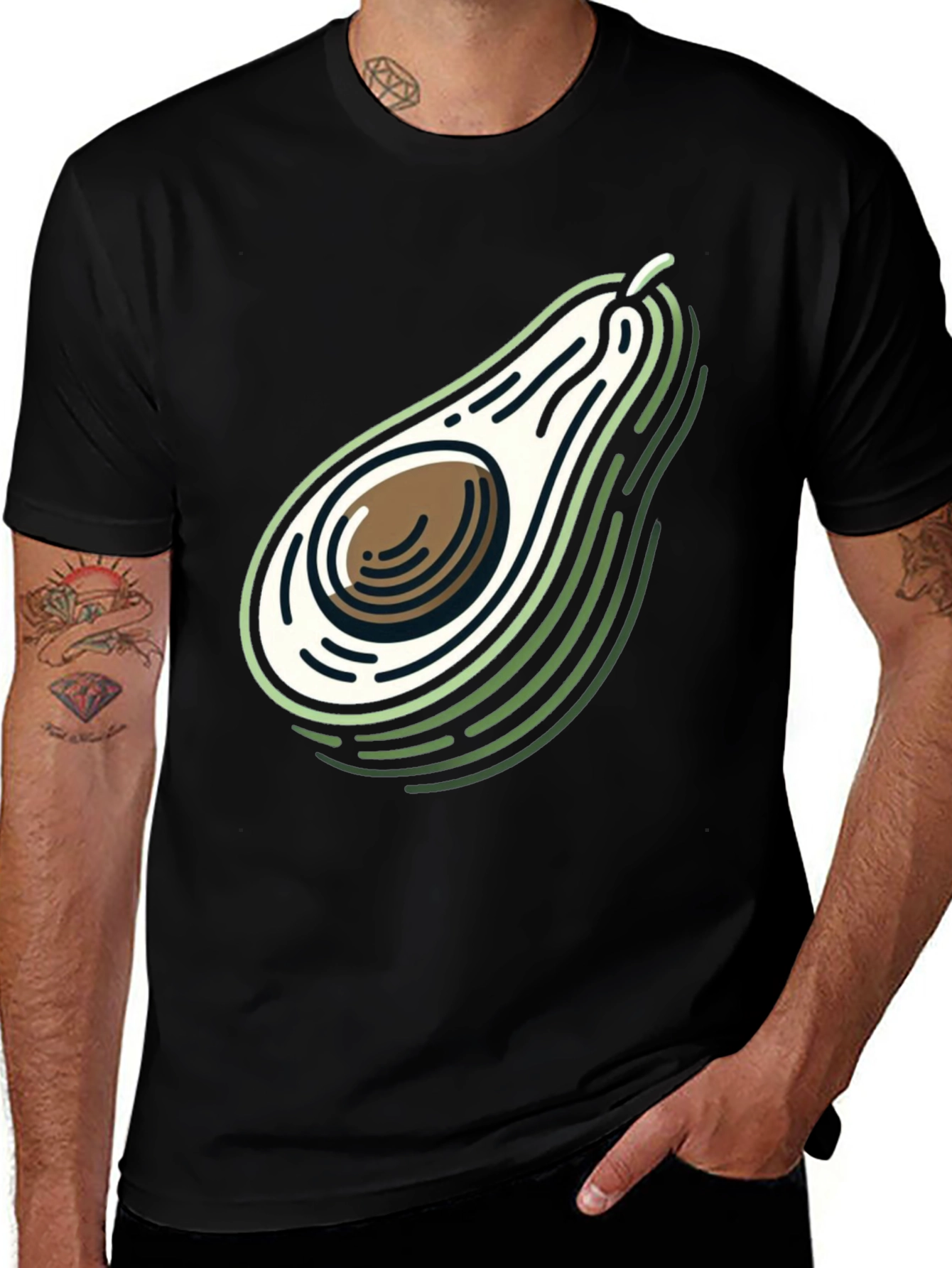 Variant 22 of Avocado Graphic Tee - Stylish Men's T-Shirt
