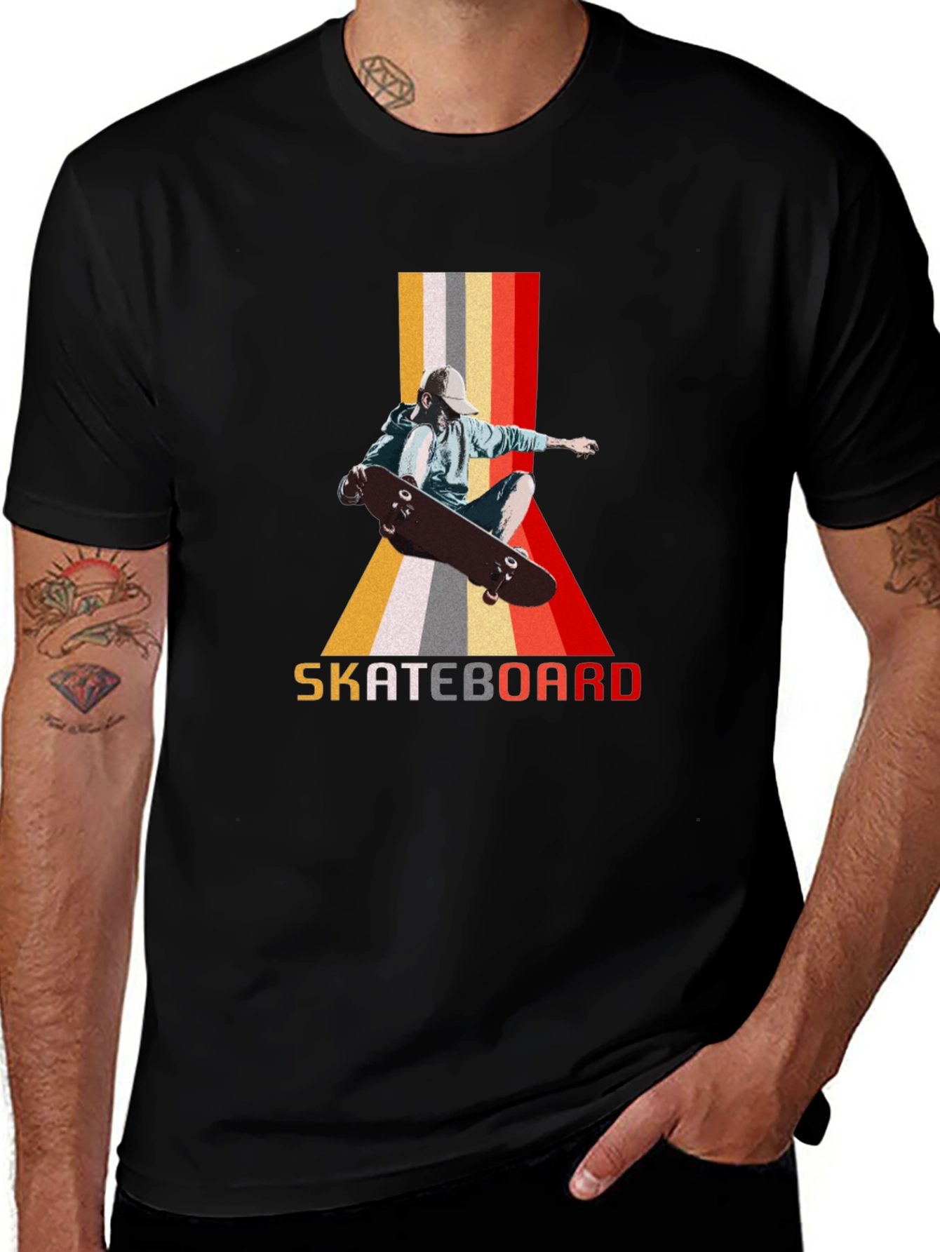 Variant 12 of Retro Skateboarder T-Shirt - Cool Graphic Tee