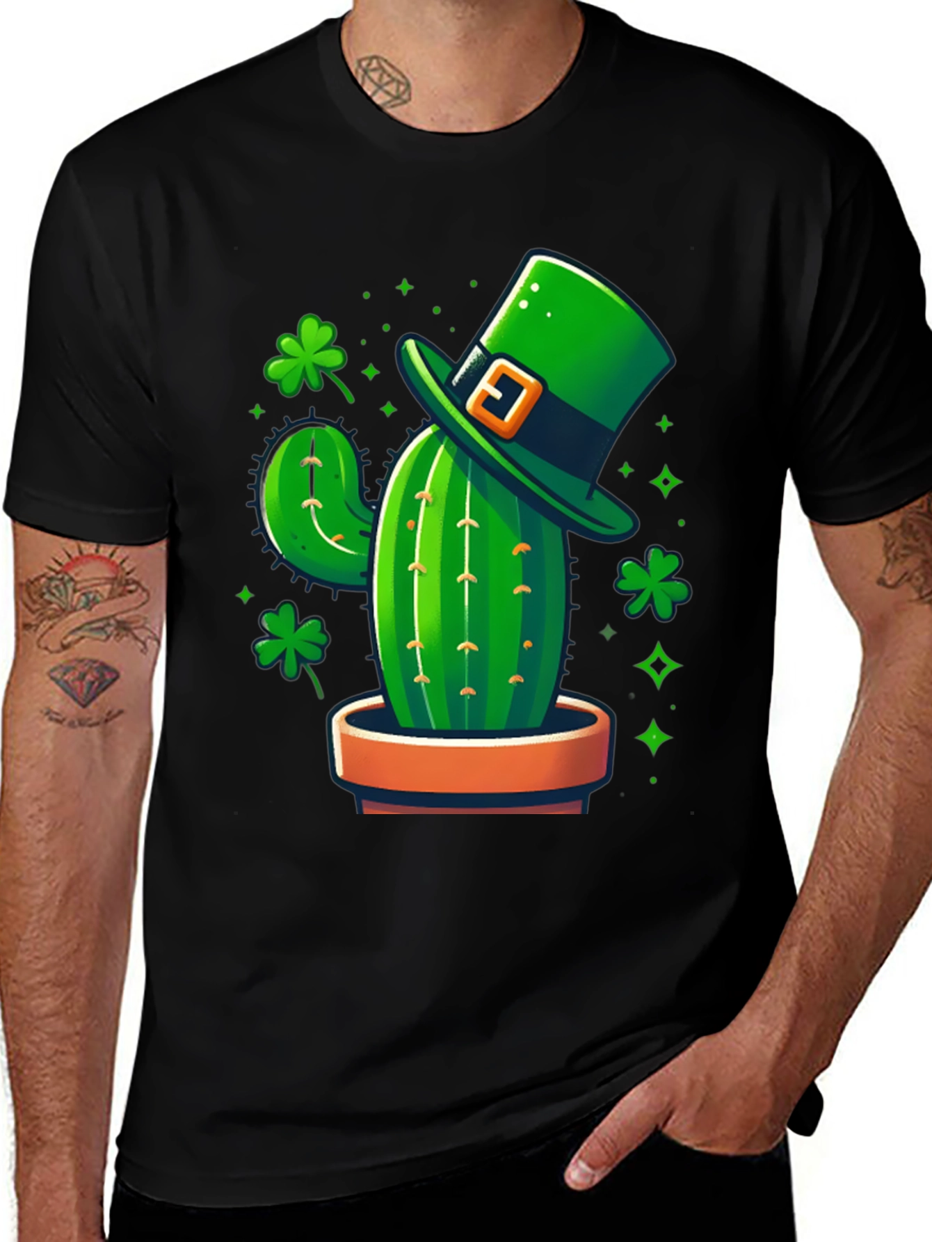Lucky Cactus Graphic Tee - St. Patrick's Day Shirt