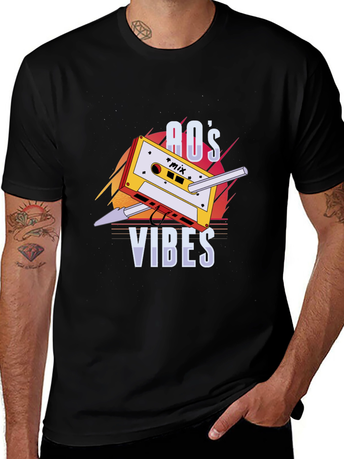 Variant 26 of 80's Vibes Cassette Tape Graphic Tee