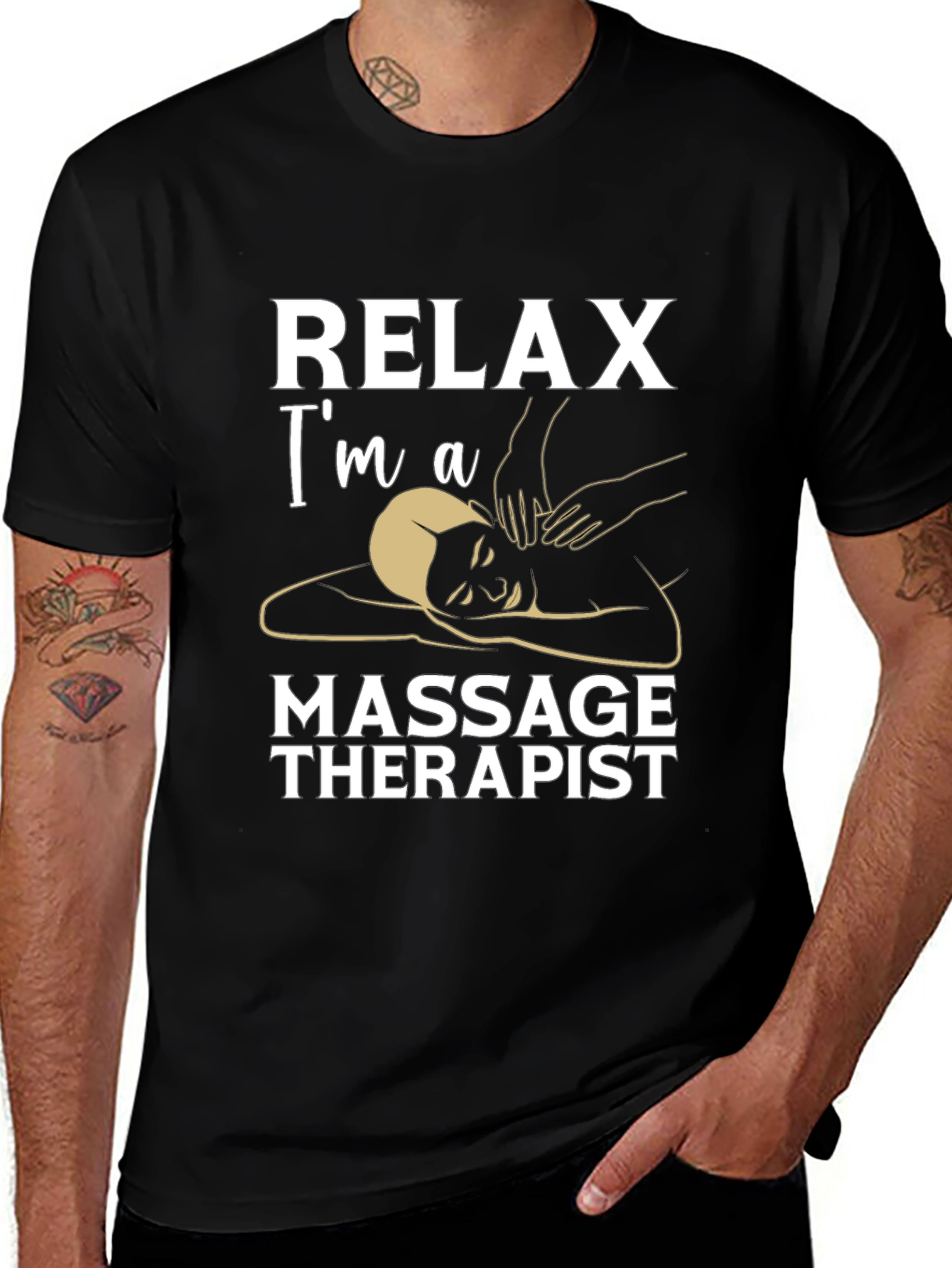 Variant 18 of Relax I'm a Massage Therapist T-Shirt