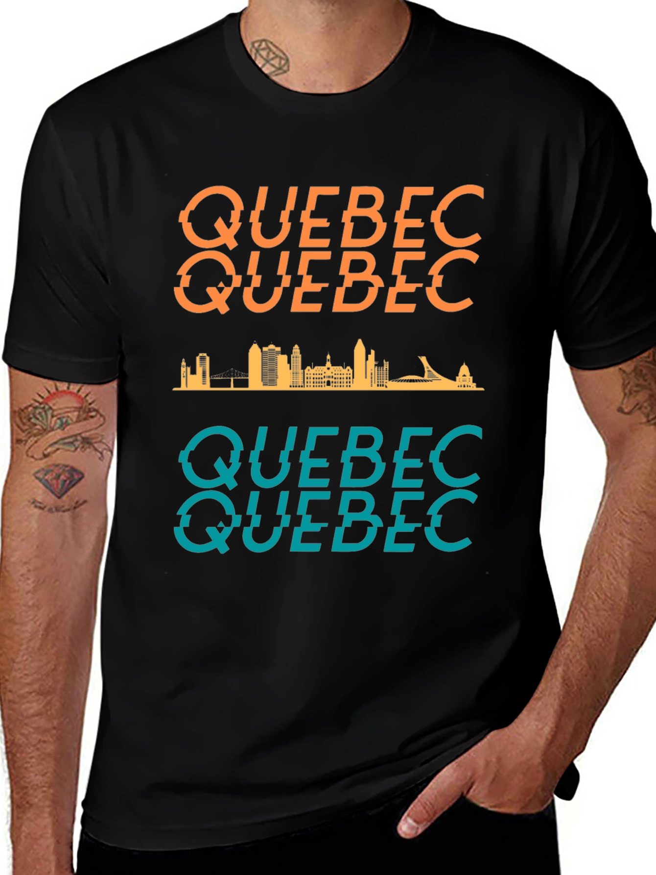 Quebec Skyline Graphic T-Shirt