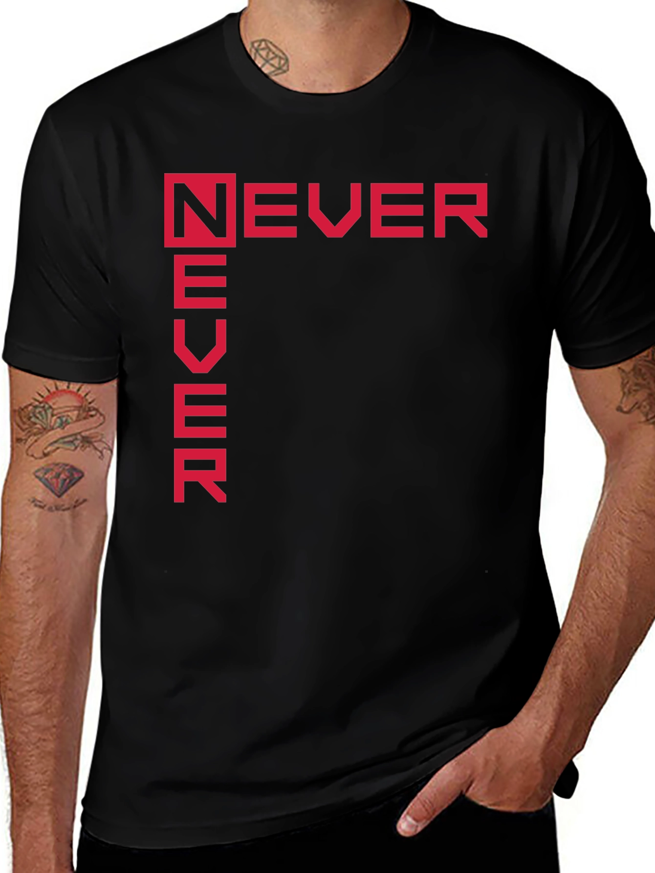 Variant 26 of Never Never Black Graphic Tee Shirt