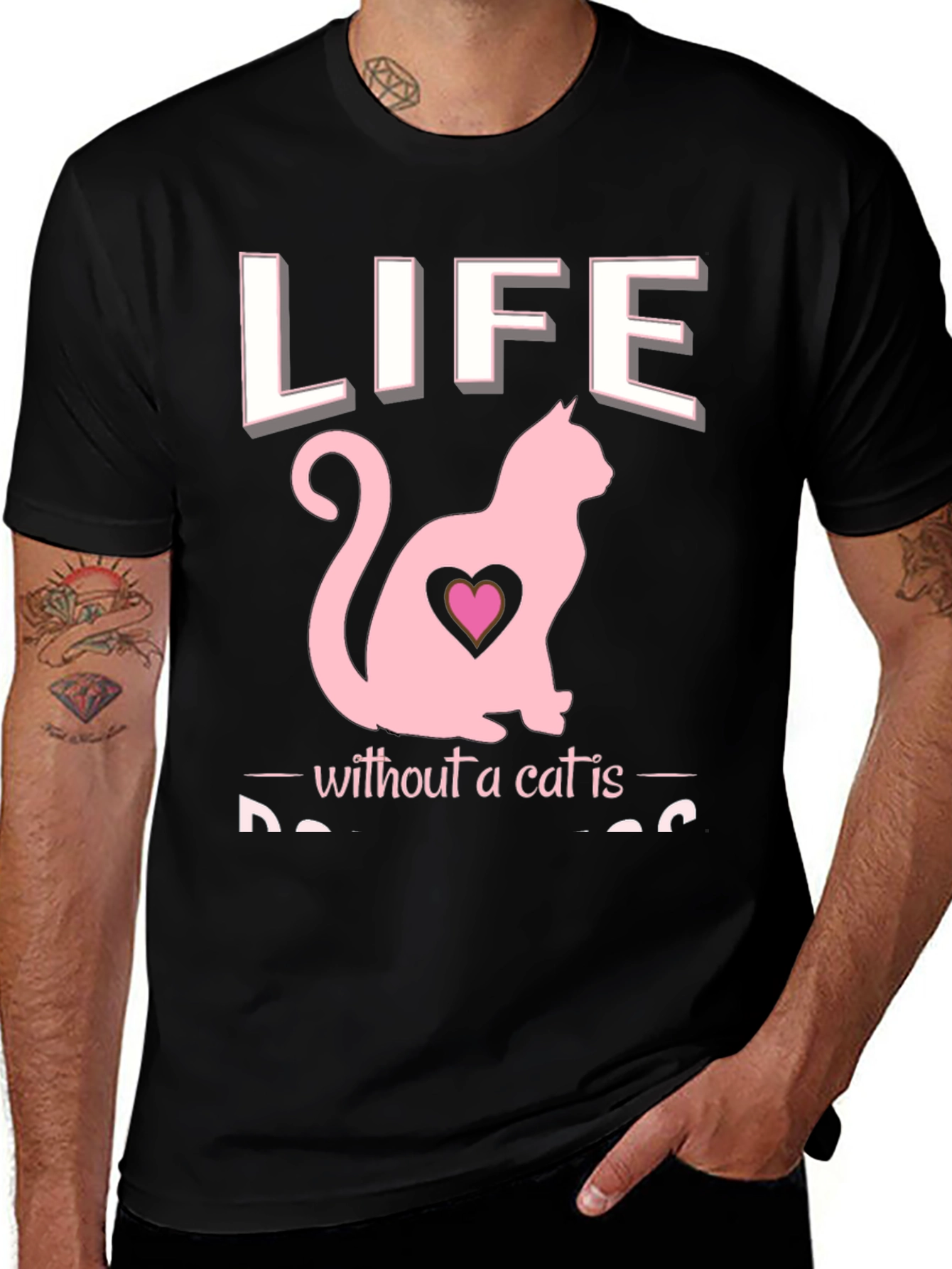 Variant 14 of Life Without a Cat T-Shirt