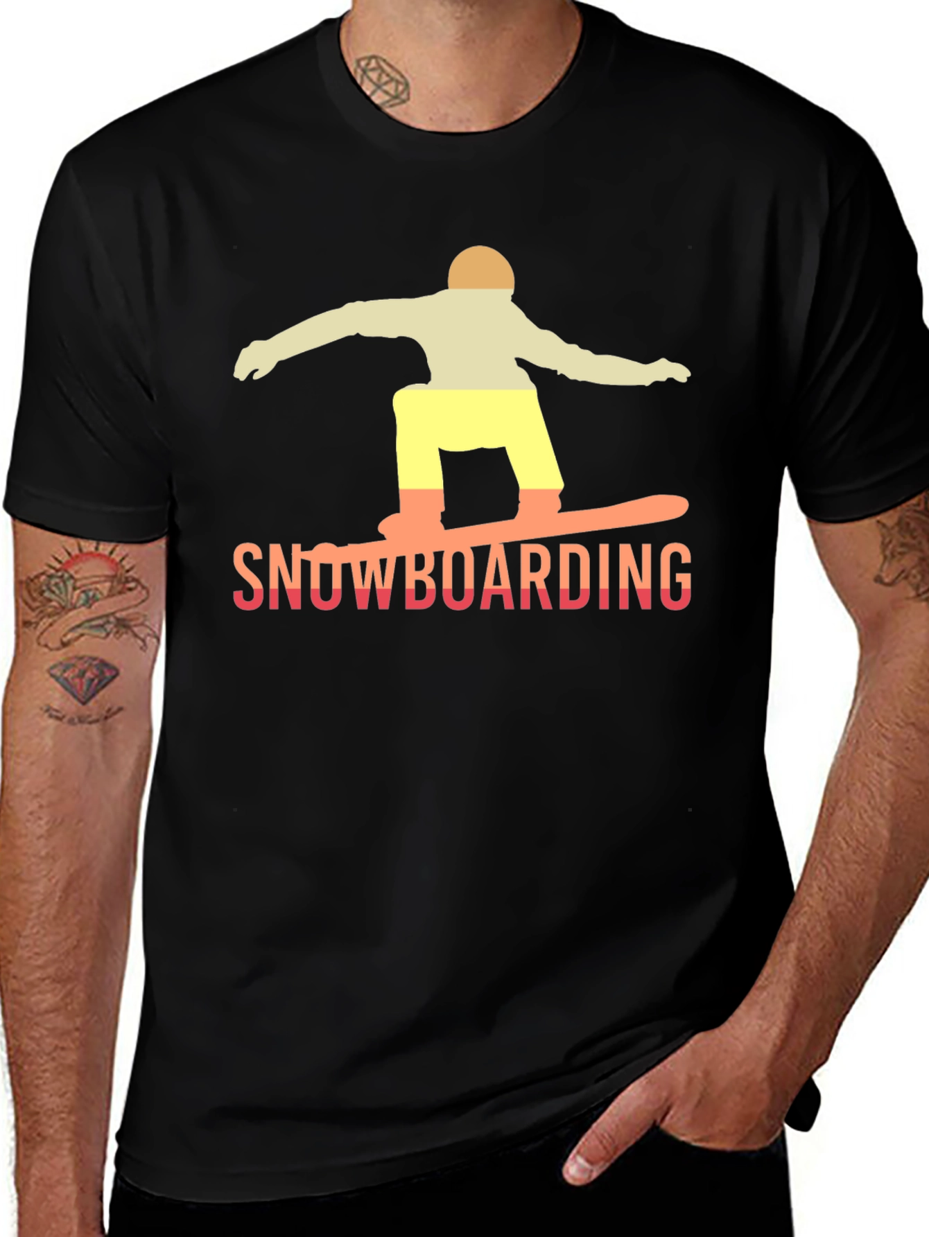 Variant 30 of Retro Snowboarding T-Shirt - Vintage Style Design