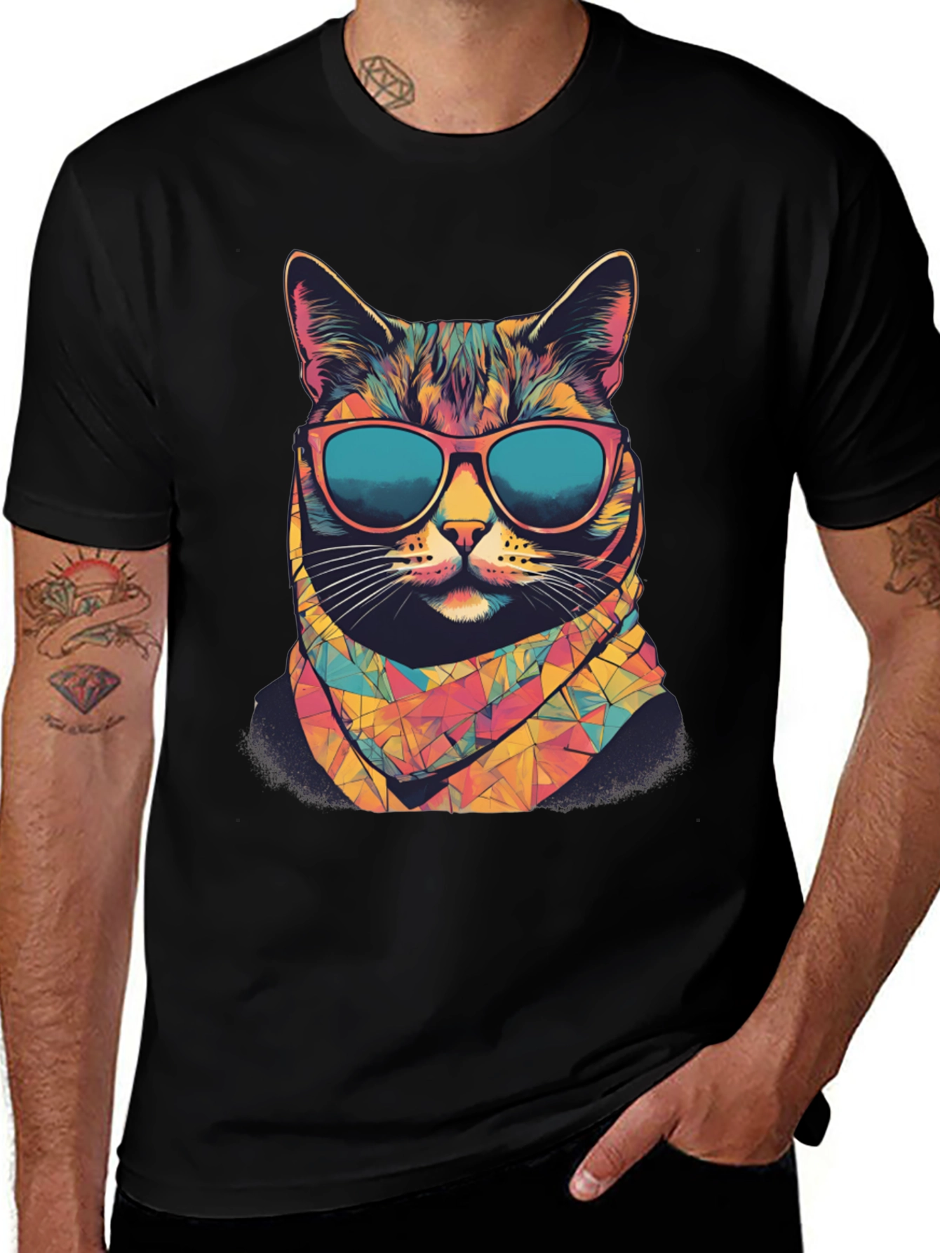 Variant 25 of Cool Cat T-Shirt - Graphic Tee for Cat Lovers