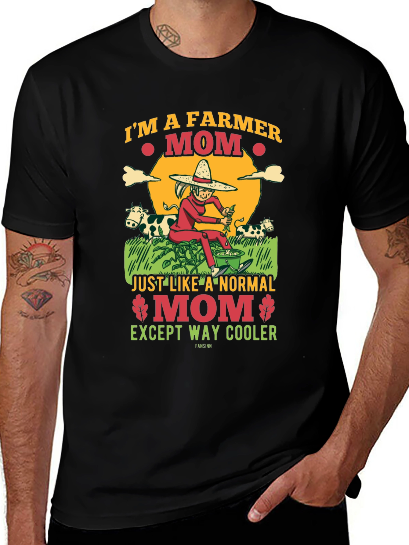 Variant 13 of Farmer Mom Graphic Tee - Cool Mother's Day Gift