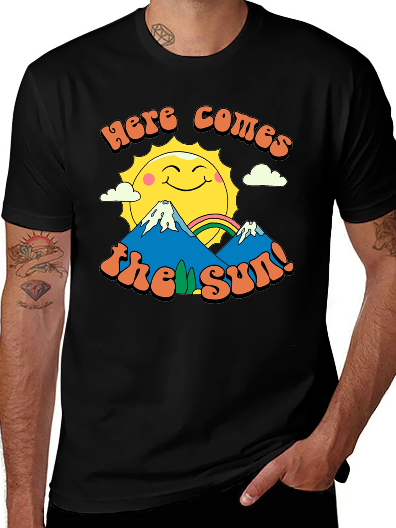 Variant 22 of Here Comes the Sun Graphic Tee - Retro Inspired