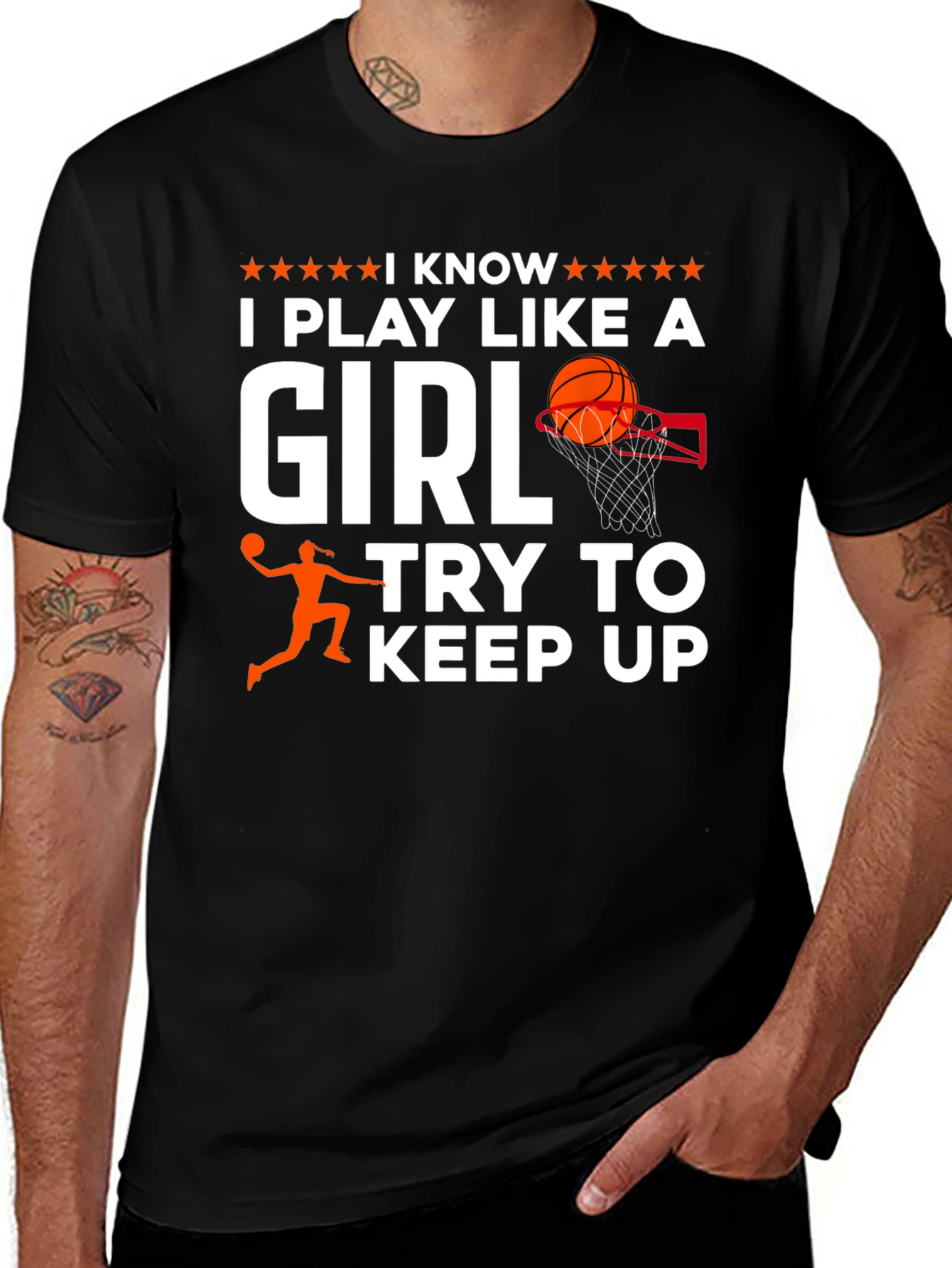Variant 28 of I Play Like a Girl Basketball T-Shirt