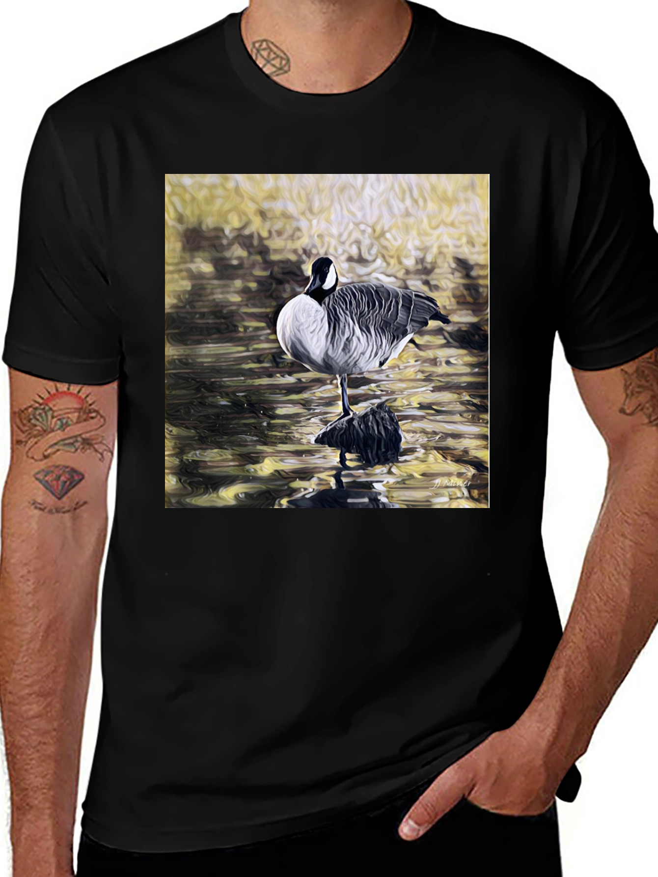 Variant 8 of Canada Goose Artistic Black Tee