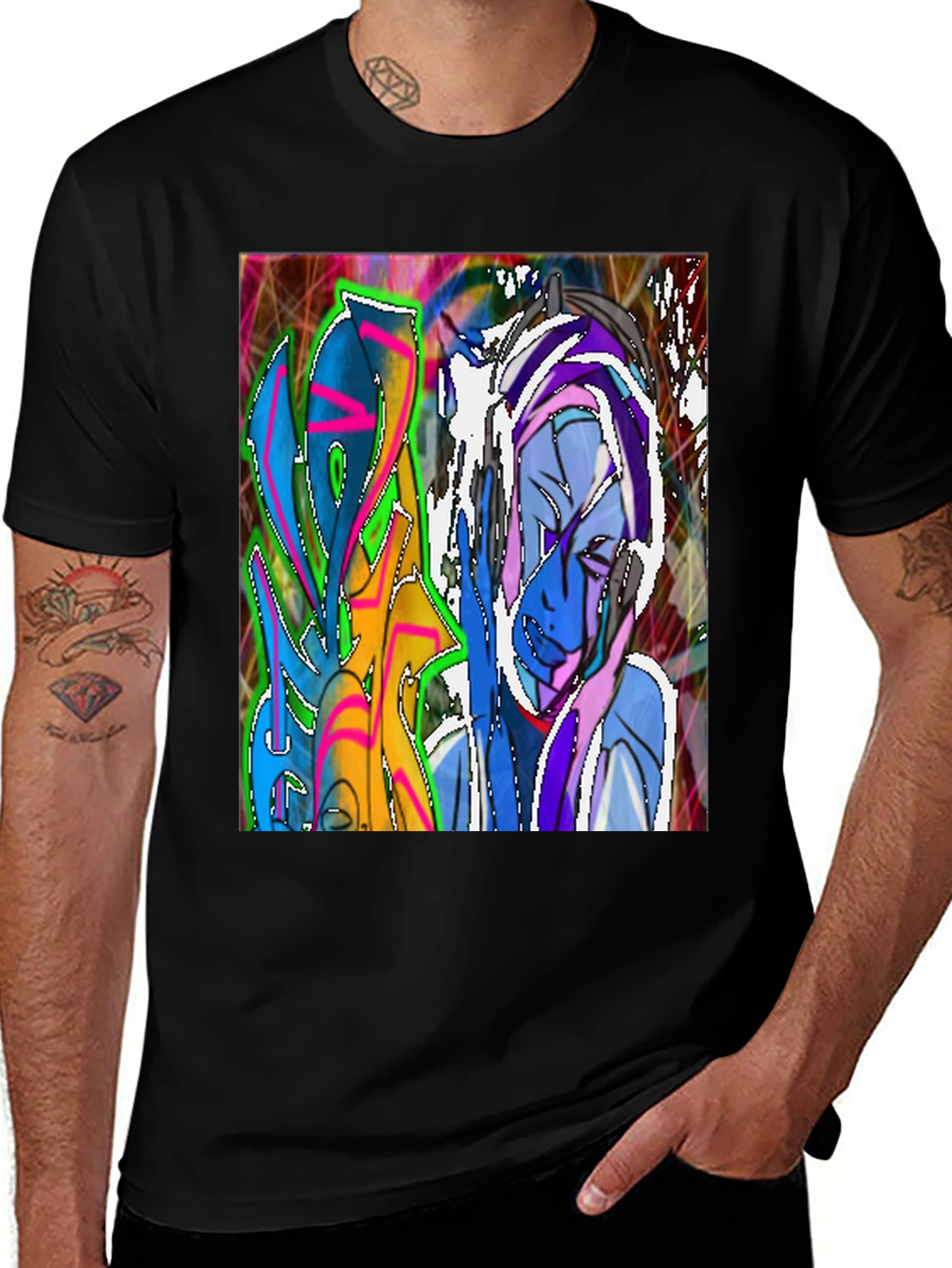 Variant 13 of Abstract Graffiti Art T-Shirt - Street Style Tee