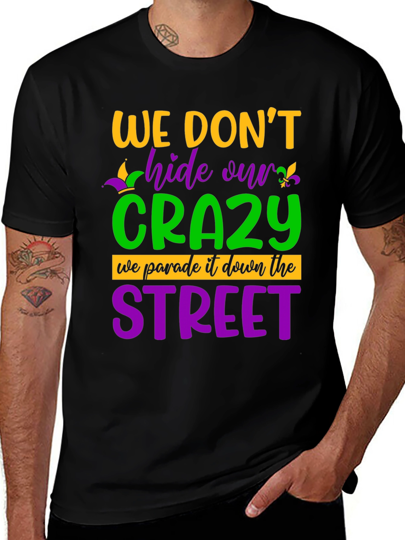 Variant 2 of Mardi Gras Crazy Street Parade T-Shirt