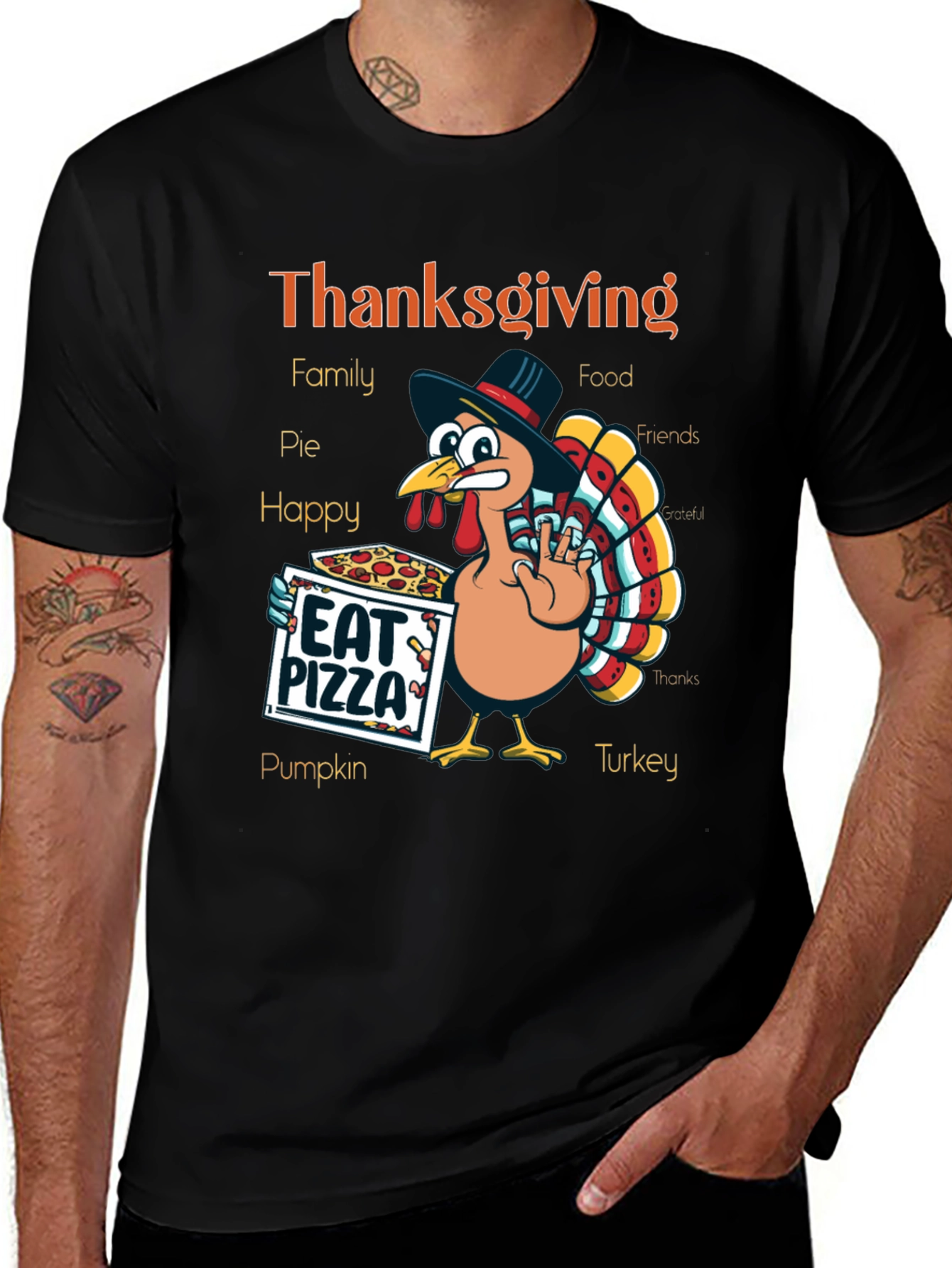 Thanksgiving Turkey Pizza T-Shirt