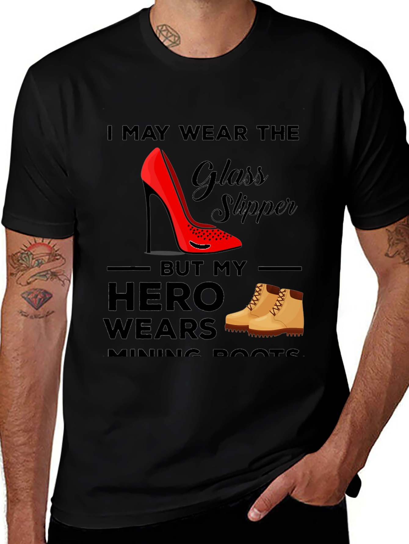 Variant 4 of Glass Slipper & Mining Boots Tee