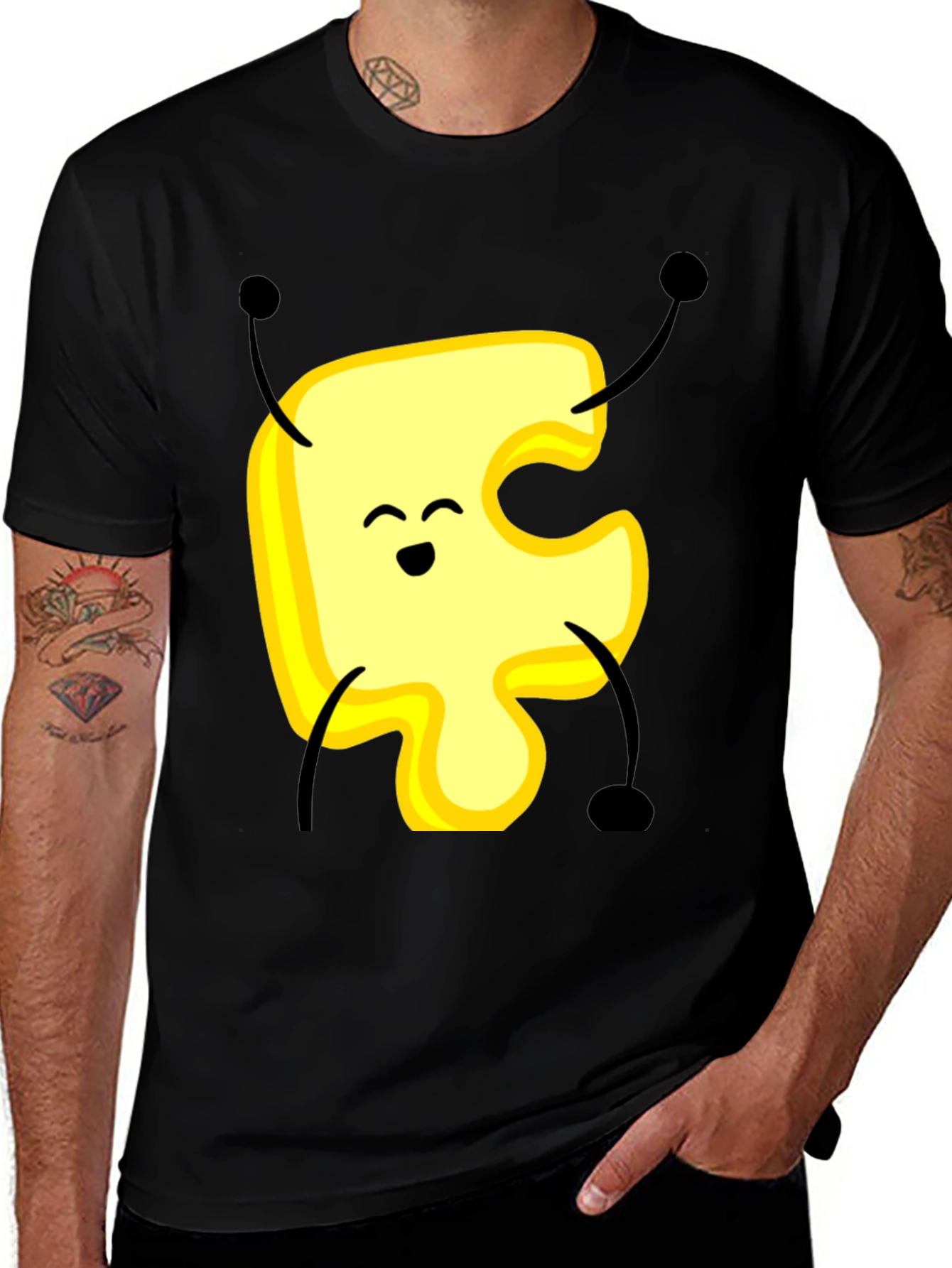 Variant 19 of Funny Cartoon Puzzle Piece Graphic Tee