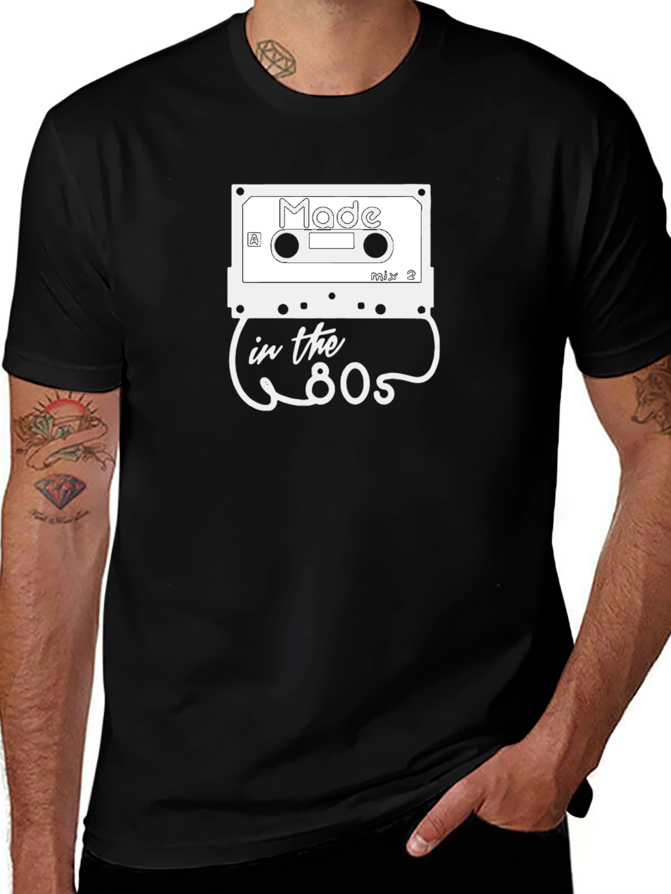 Variant 11 of Made in the 80s Cassette Tape Graphic Tee