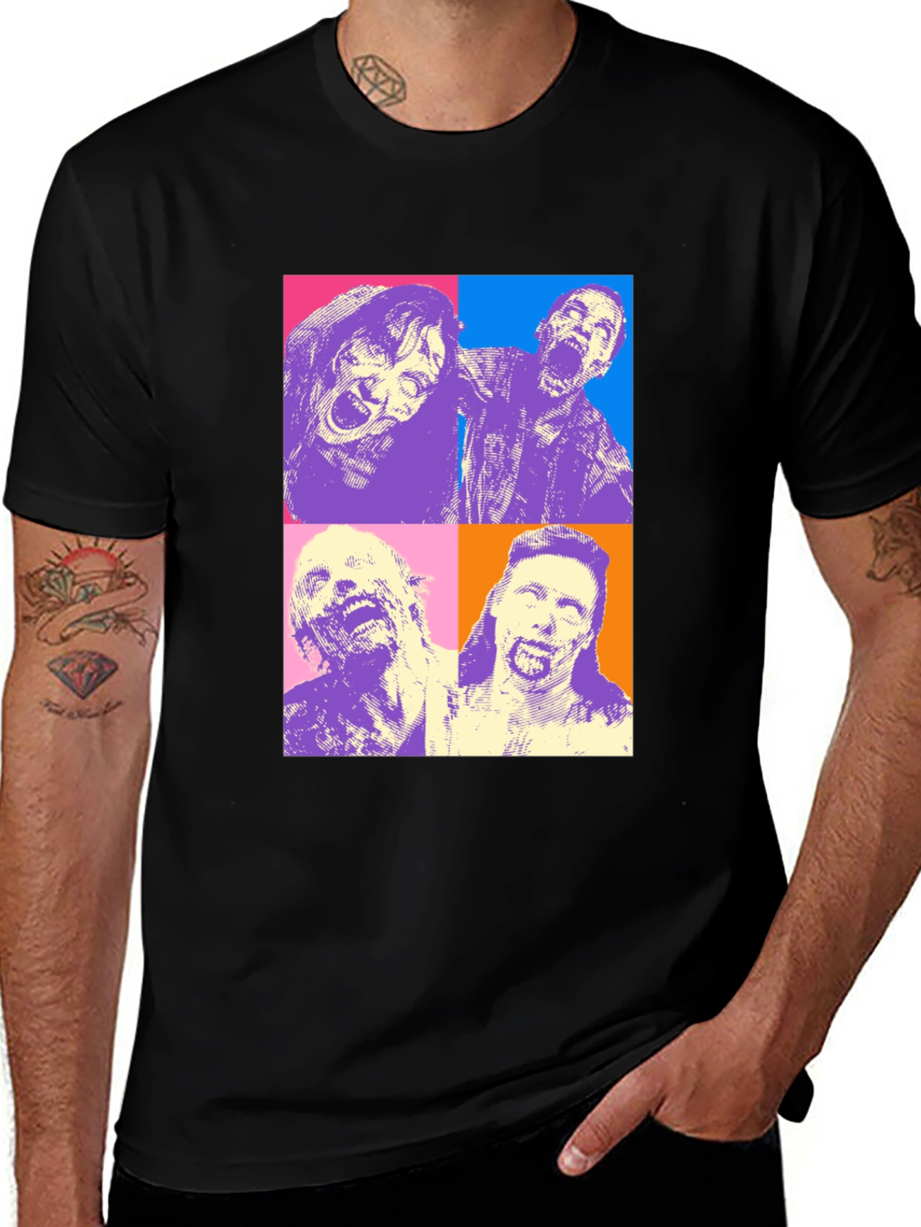 Variant 15 of Zombie Pop Art Graphic Tee - Horror T-Shirt