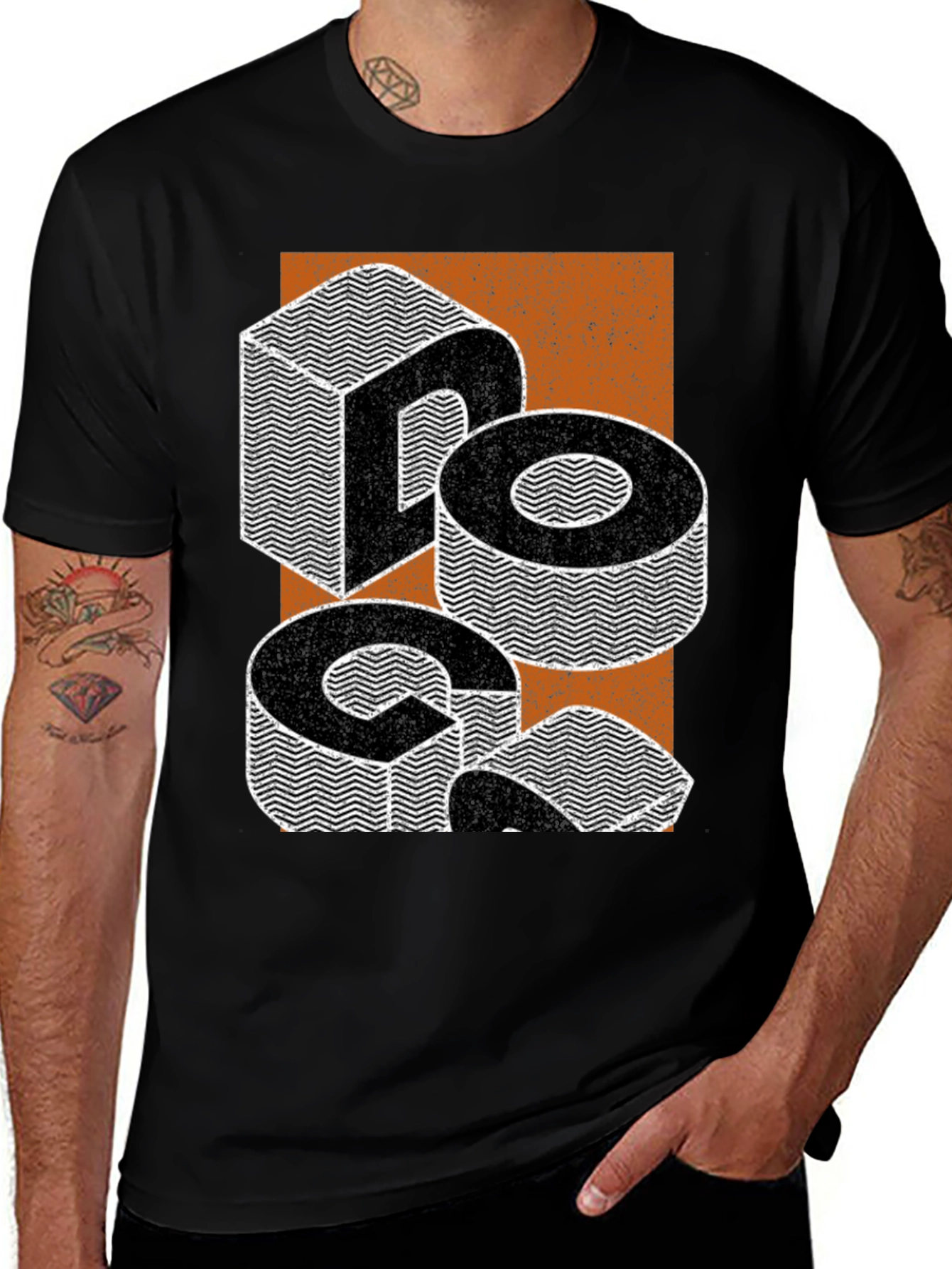 Variant 28 of Cool Graphic Tee - Optical Illusion Design