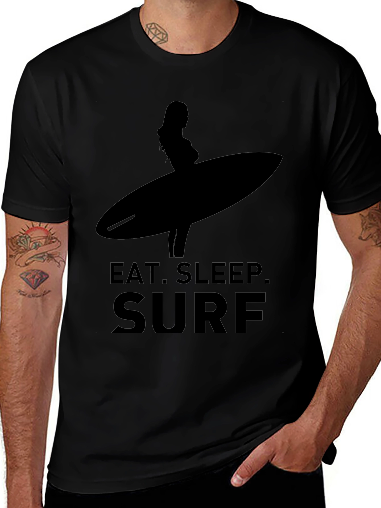 Variant 13 of Eat Sleep Surf T-Shirt | Graphic Tee