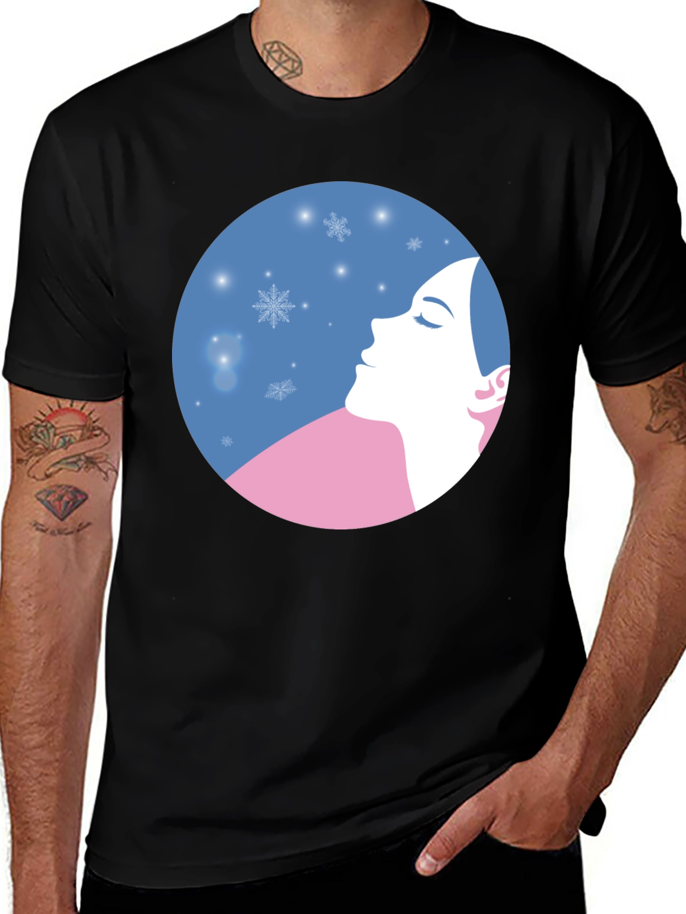 Variant 30 of Winter Dream T-Shirt - Artistic Silhouette Design