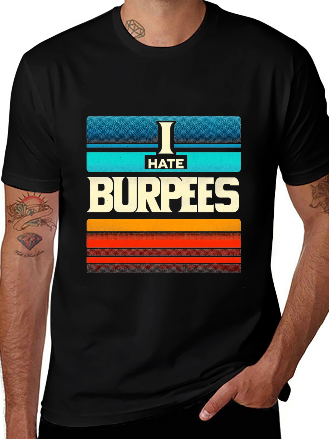 Variant 12 of I Hate Burpees Retro Graphic T-Shirt
