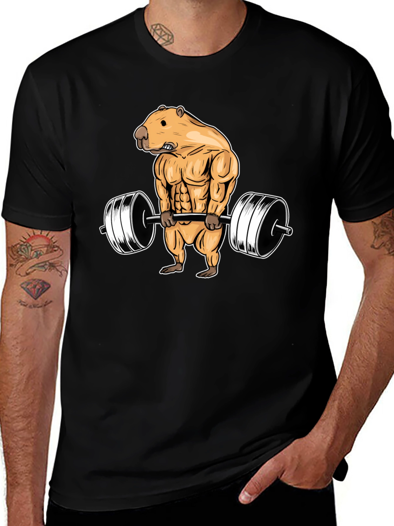 Variant 21 of Weightlifting Beaver T-Shirt