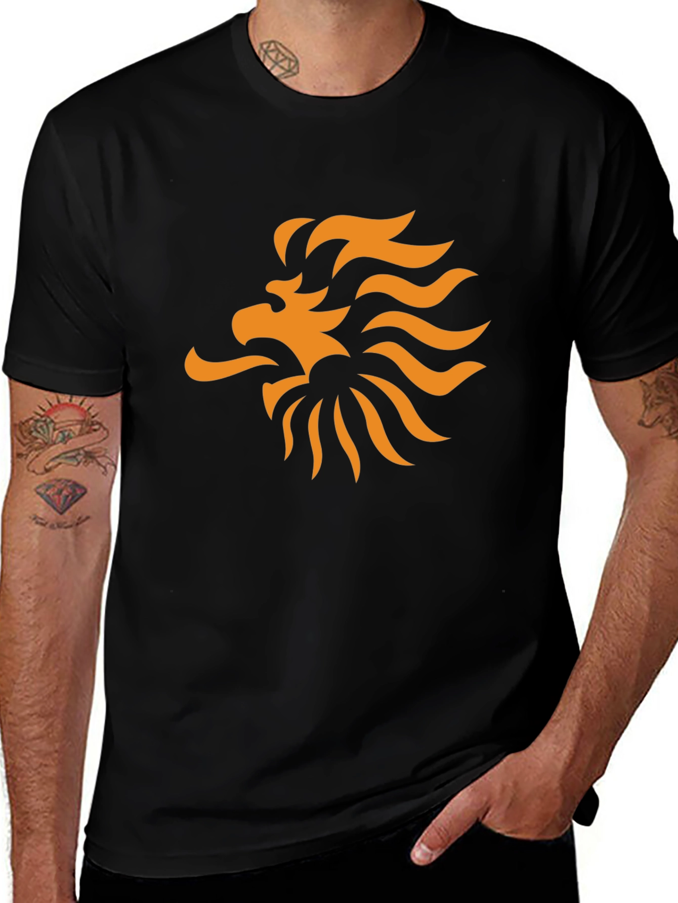 Variant 21 of Bold Eagle Graphic Black T-Shirt