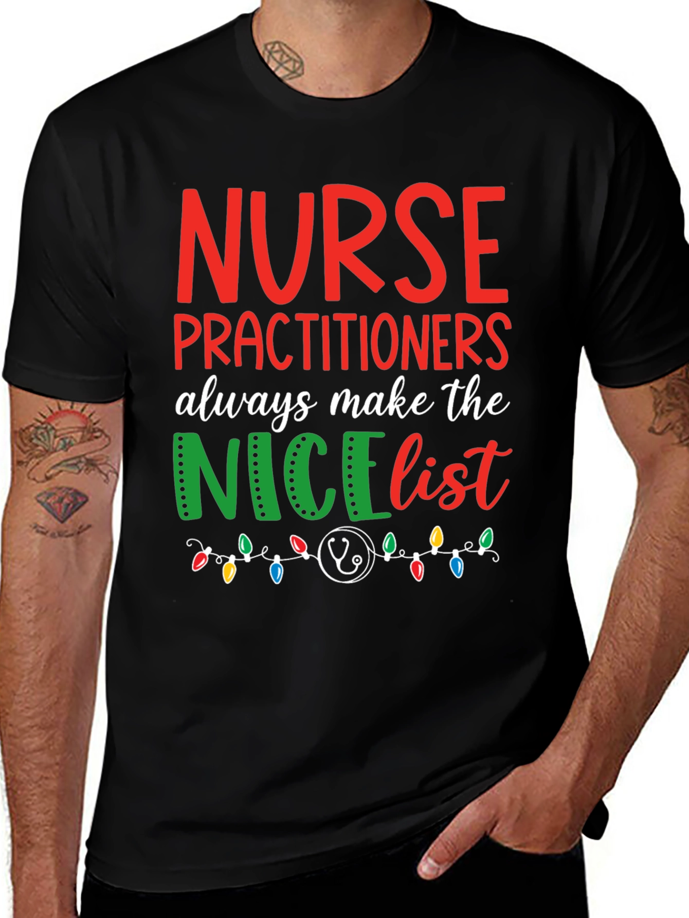Variant 23 of Nurse Practitioner Christmas T-Shirt