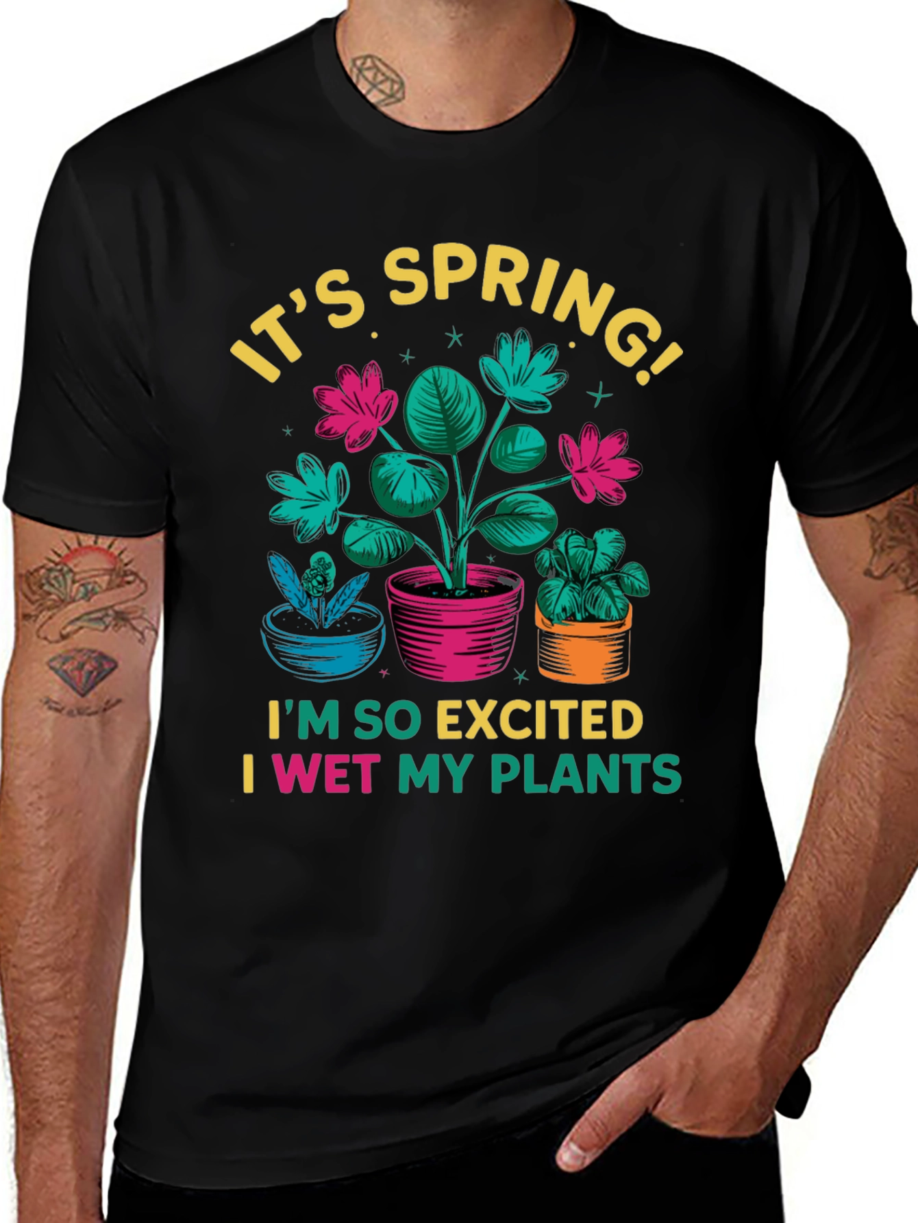 Variant 27 of It's Spring! I Wet My Plants T-Shirt