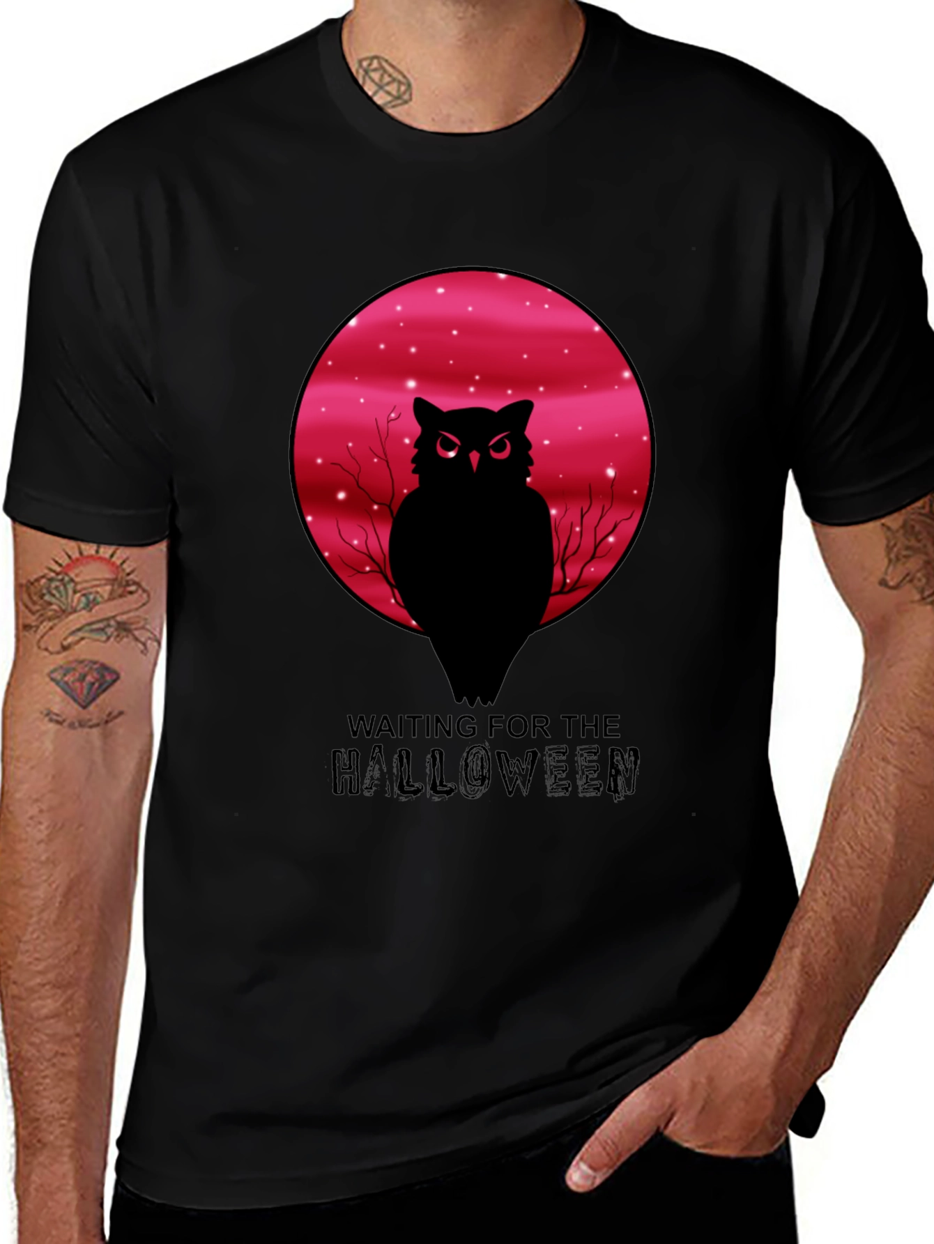 Halloween Owl T-Shirt - Waiting for the Halloween Tee