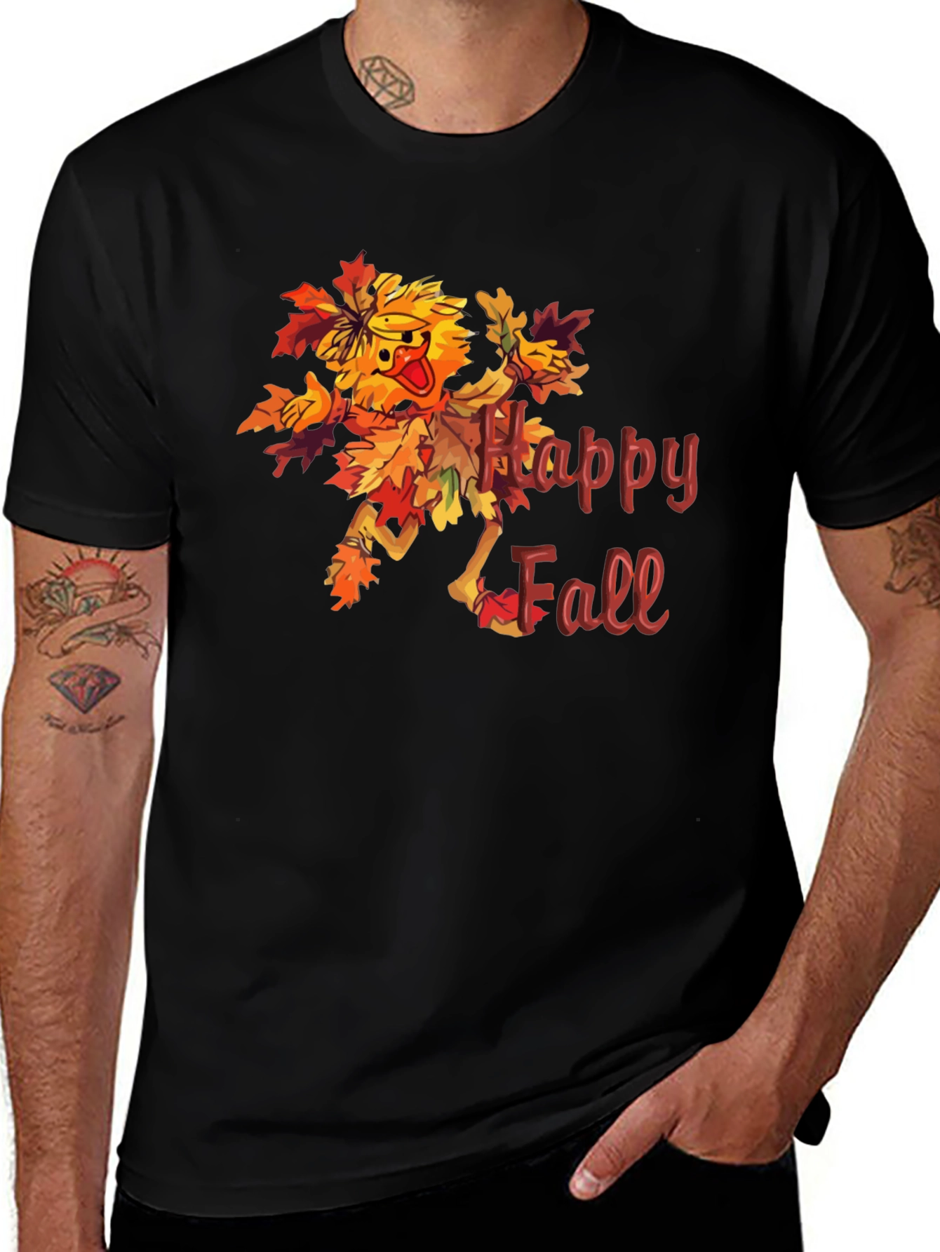 Happy Fall T-Shirt: Festive Autumn Design