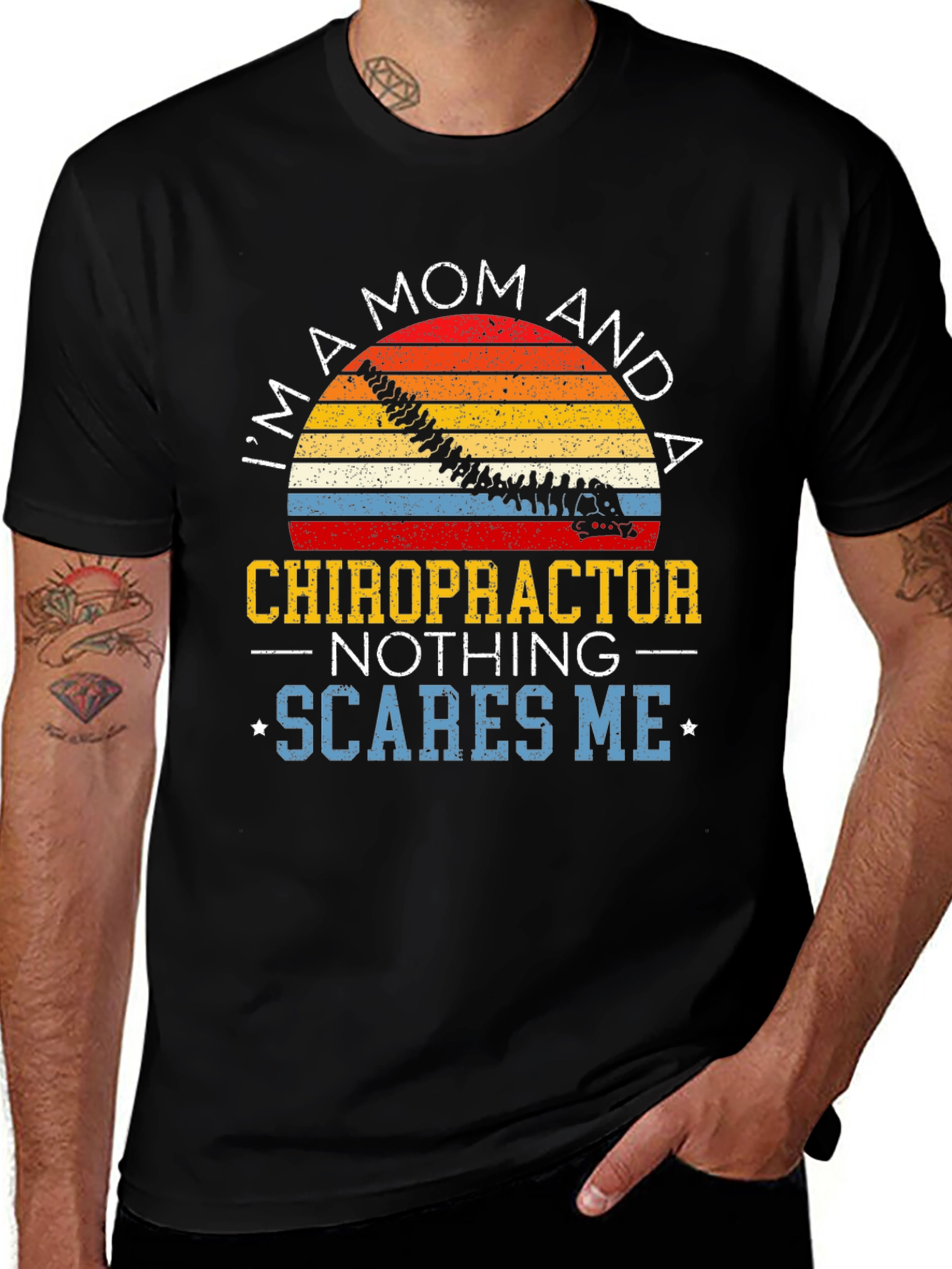 Variant 23 of Mom and Chiropractor Graphic T-Shirt