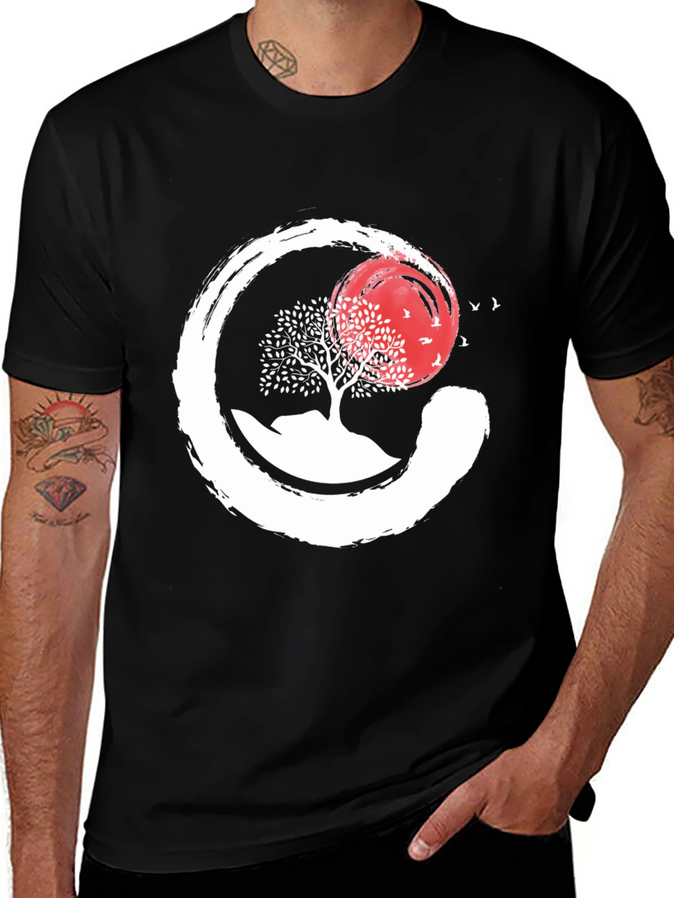 Variant 10 of Zen Circle Tree Graphic Tee